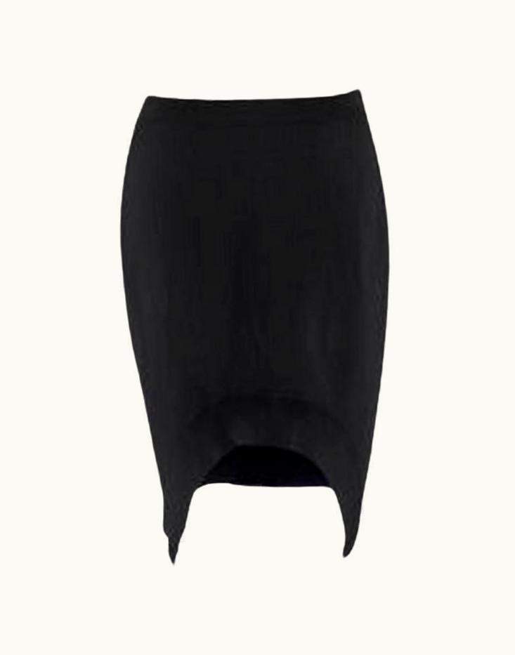 Givenchy Givenchy Black Textured Knit Curved Hem Mini Skirt UZ0612442