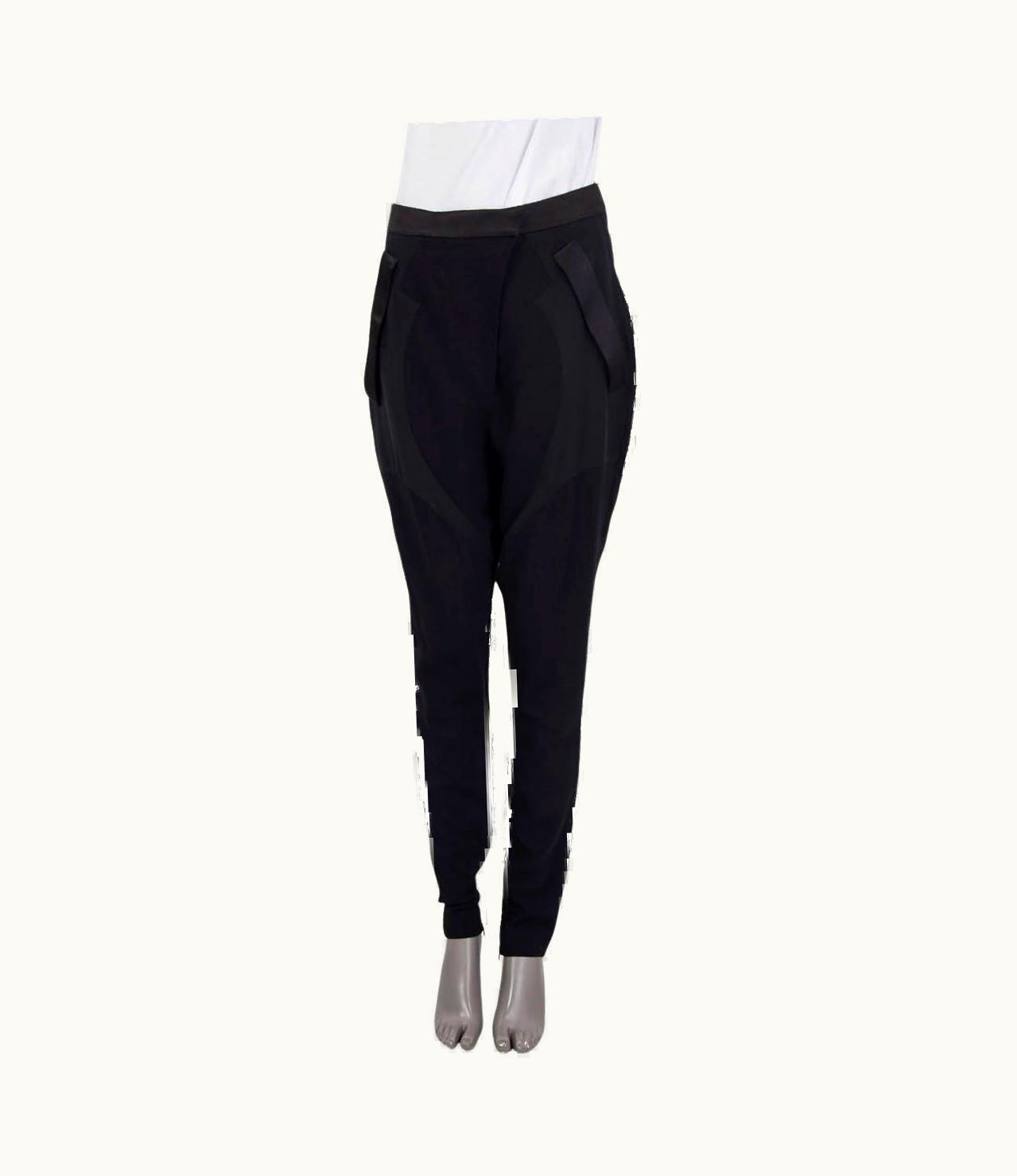Givenchy Givenchy Black Viscose Drop Crotch Pants