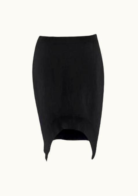 Givenchy Givenchy Black Textured Knit Curved Hem Mini Skirt UZ0612447