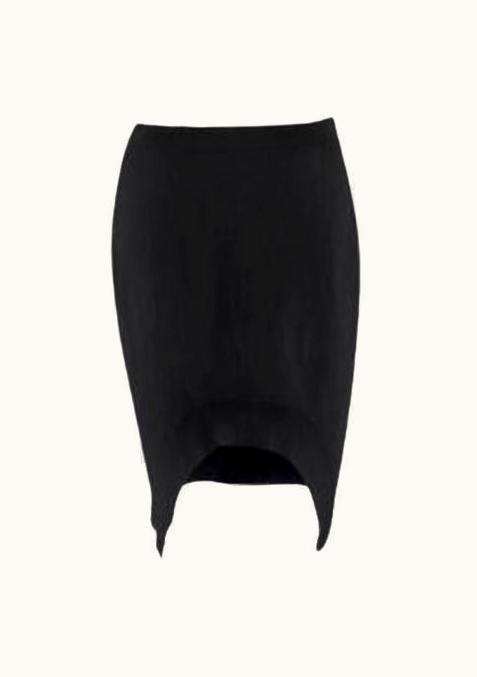 Givenchy Givenchy Black Textured Knit Curved Hem Mini Skirt UZ0612448