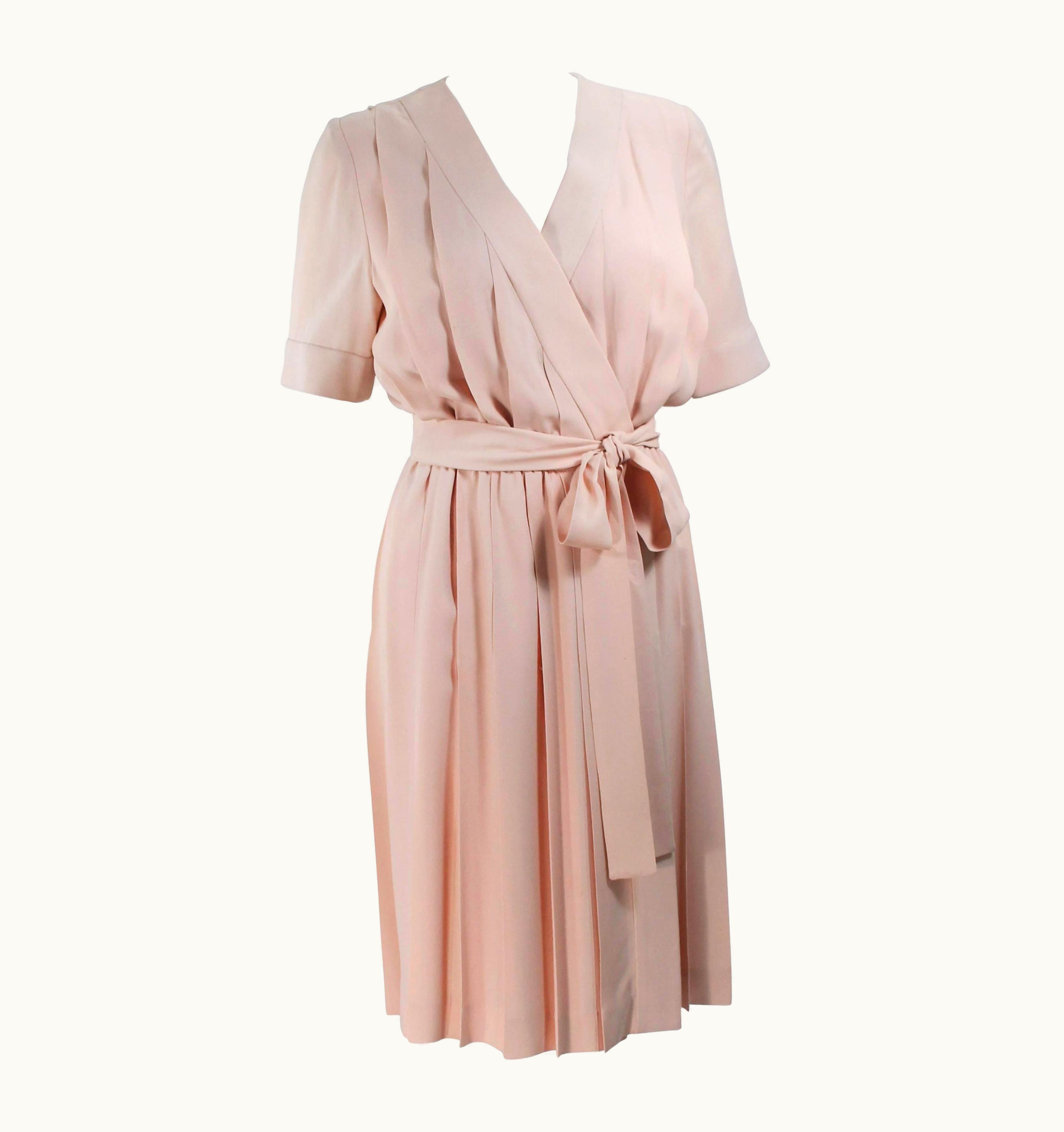 Givenchy Givenchy Couture Cream Ivory Silk Wrap Dress