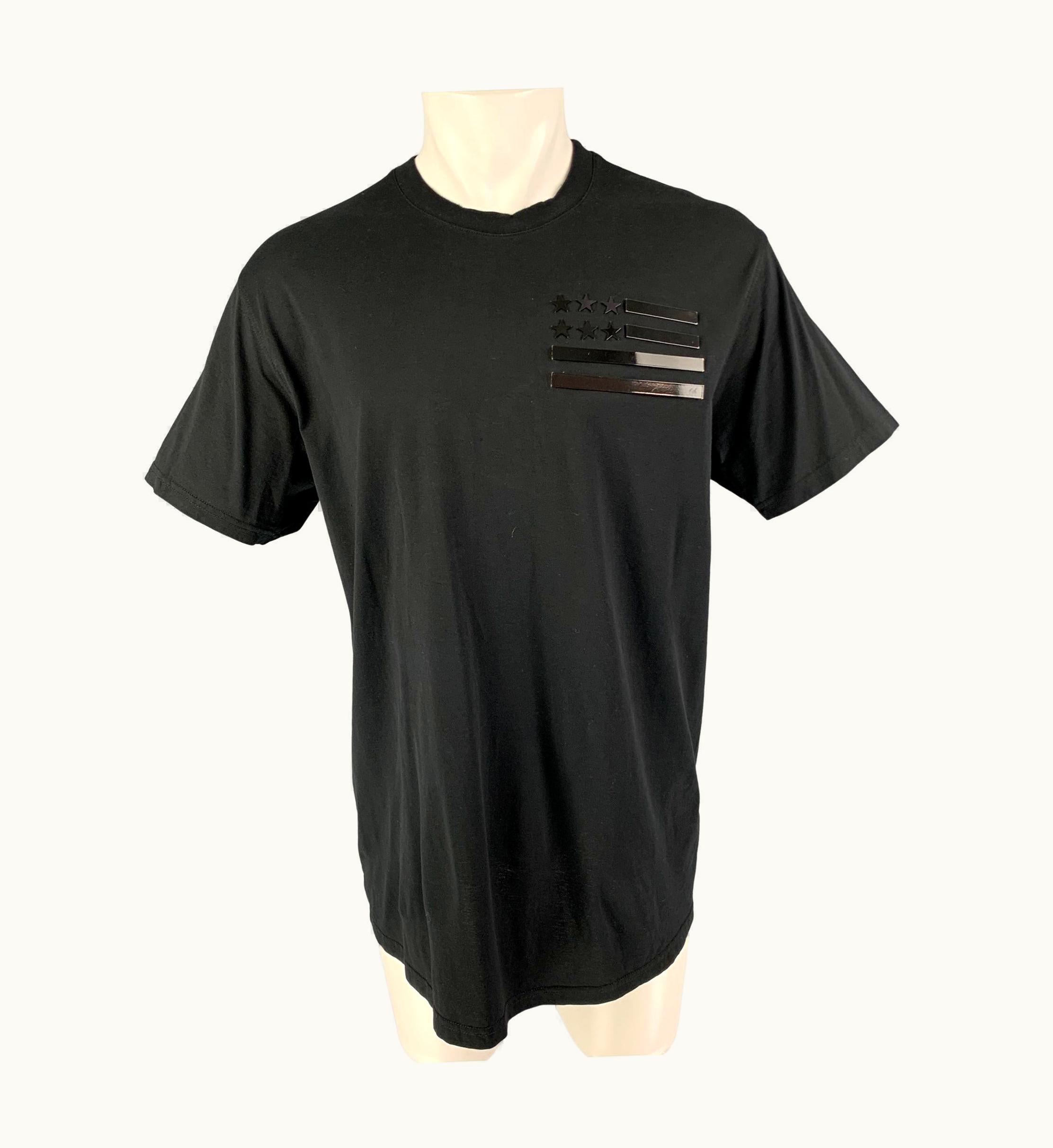 Givenchy Givenchy Black Applique Cotton Oversized T-shirt
