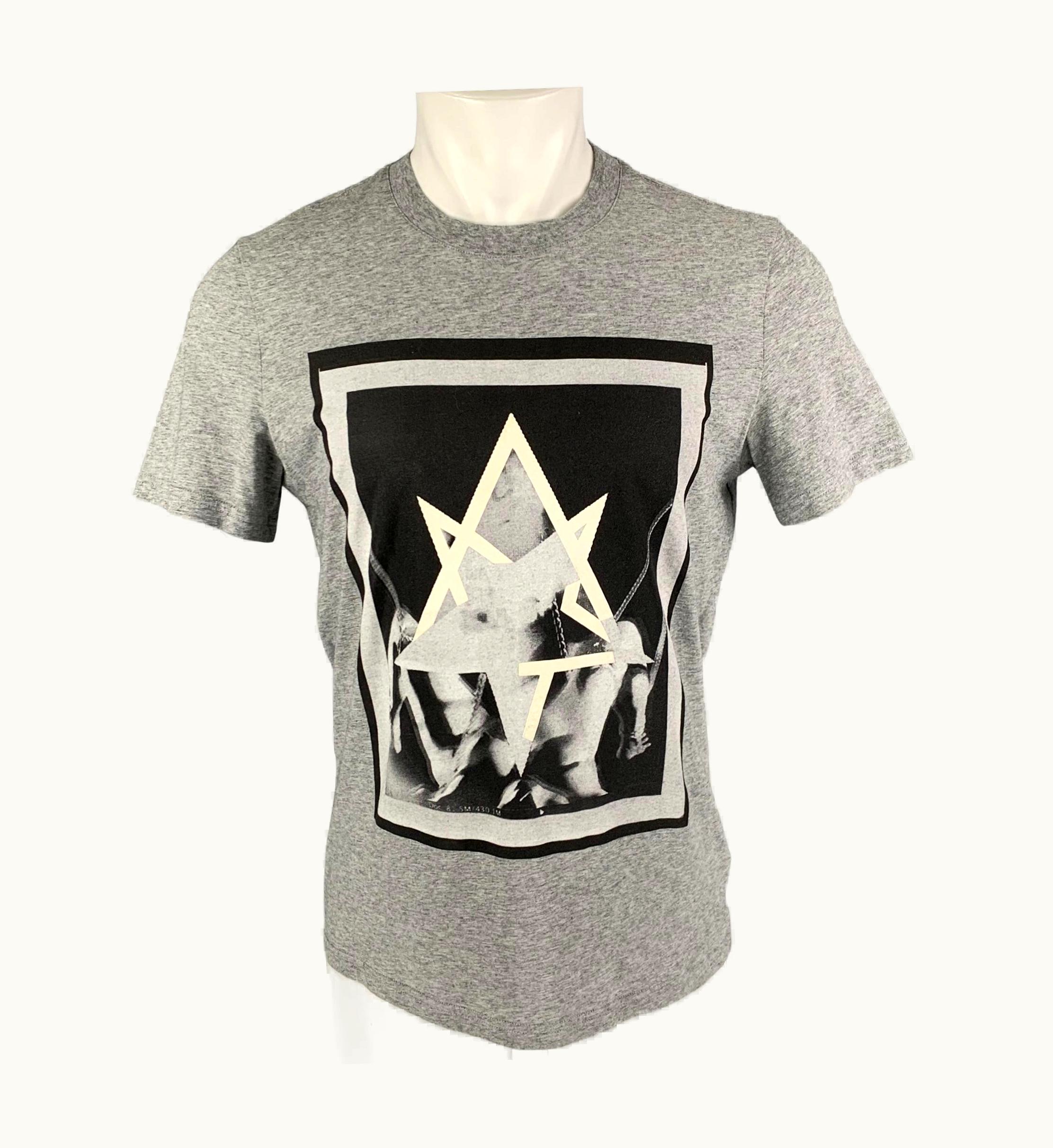 Givenchy Givenchy Grey Black Graphic Cotton T-shirt
