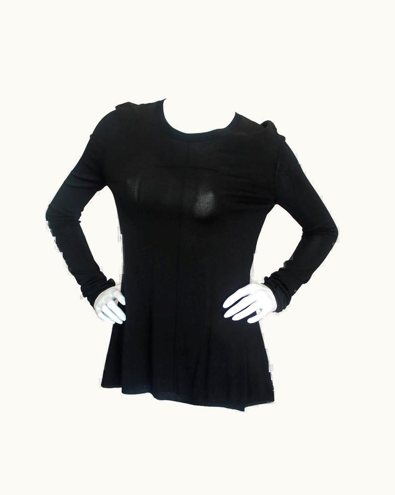 Givenchy Givenchy Black Long Sleeved Sweater WS/S Peplum Back - Medium