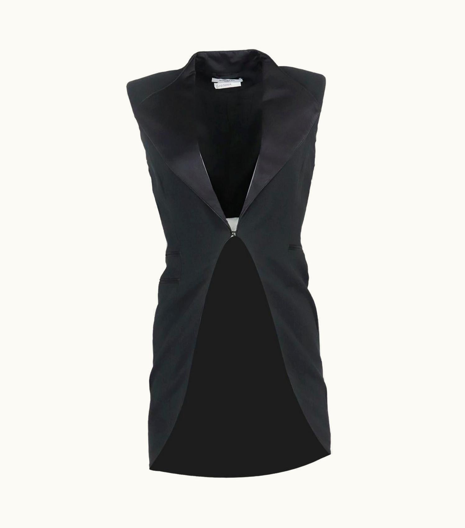 Givenchy Givenchy Satin Trimmed Crepe Gilet Uk