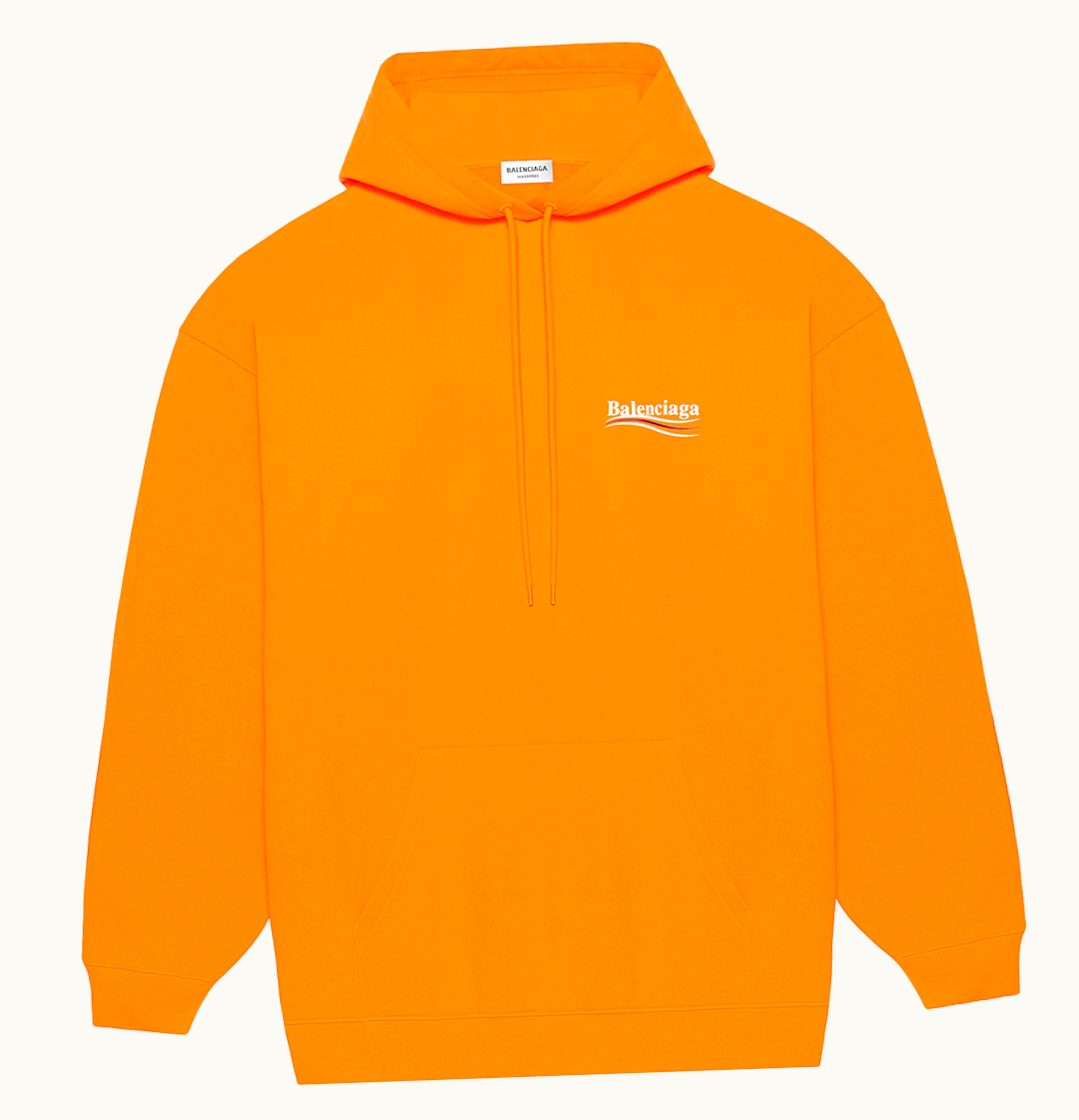 Balenciaga Balenciaga Political Campaign Medium Fit Hoodie Fluo Orange