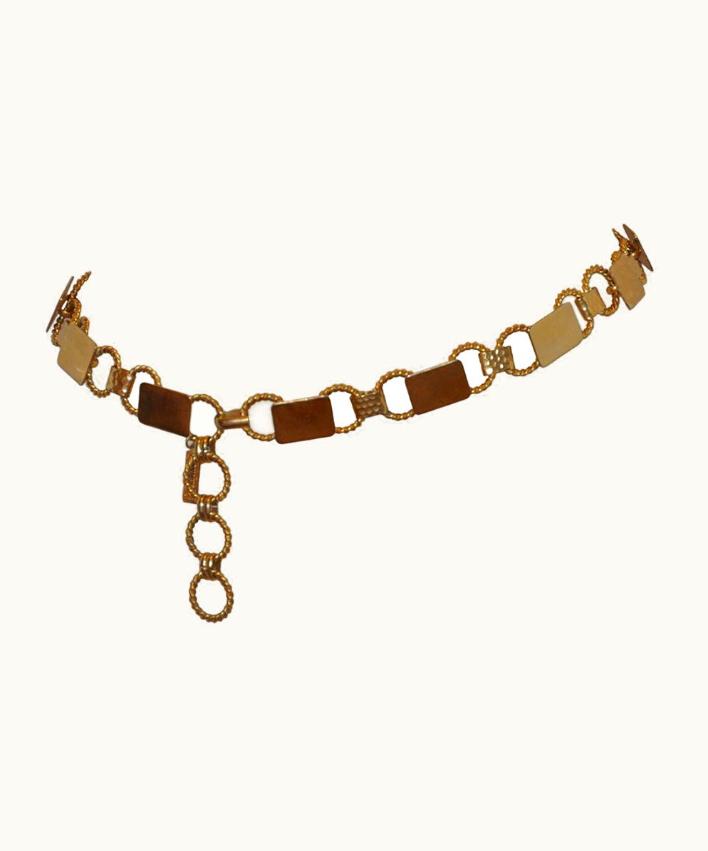 Givenchy Givenchy Gold Hardware Chain-Link Belt With Signature Name Plate