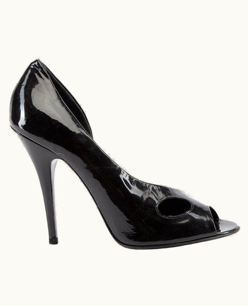 Givenchy Givenchy Women' Black Patent Leather Cutout Detail Heels