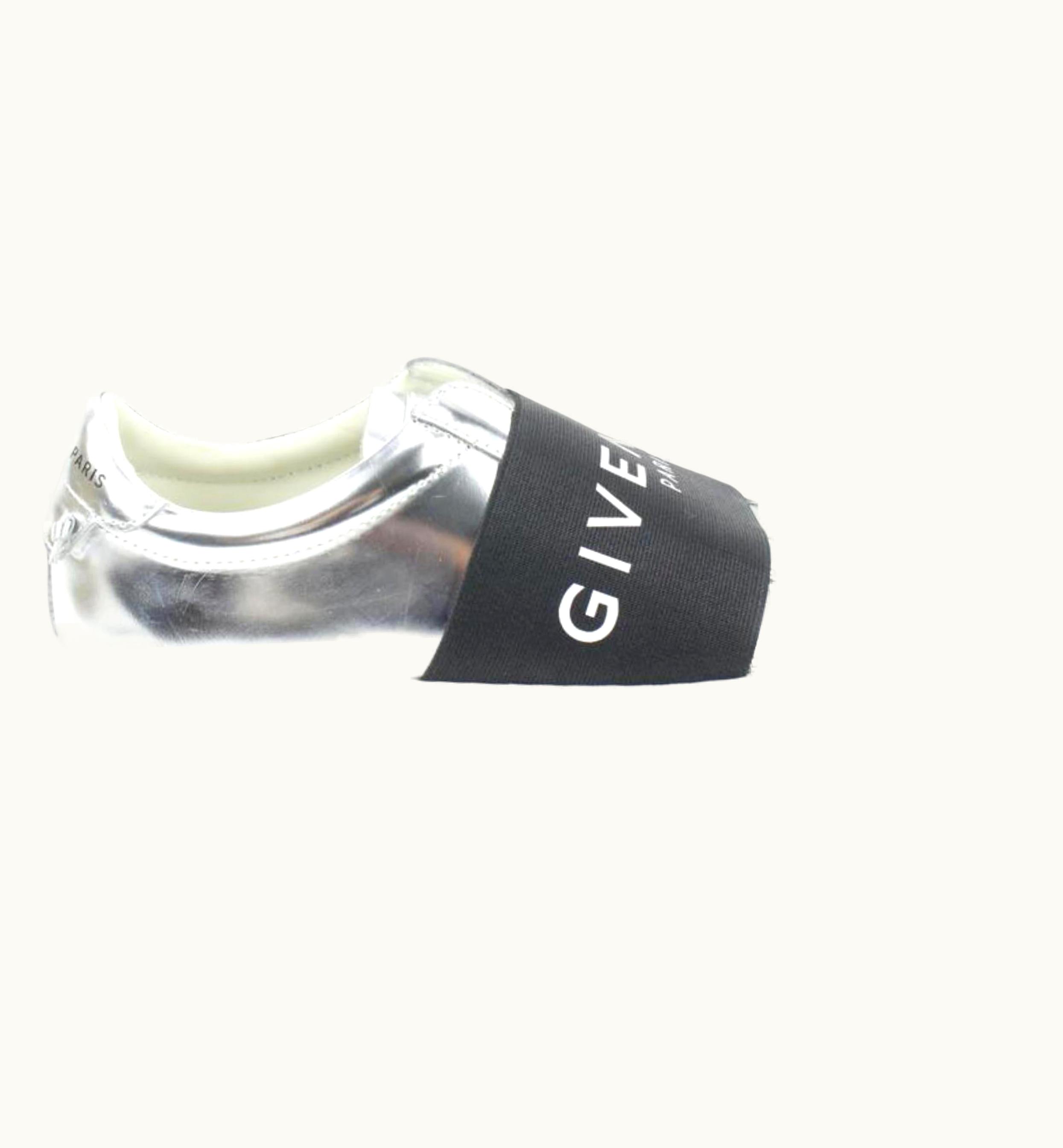 Givenchy Givenchy Women' 35.5 Silver Black Urban Street Sneaker 119gi51