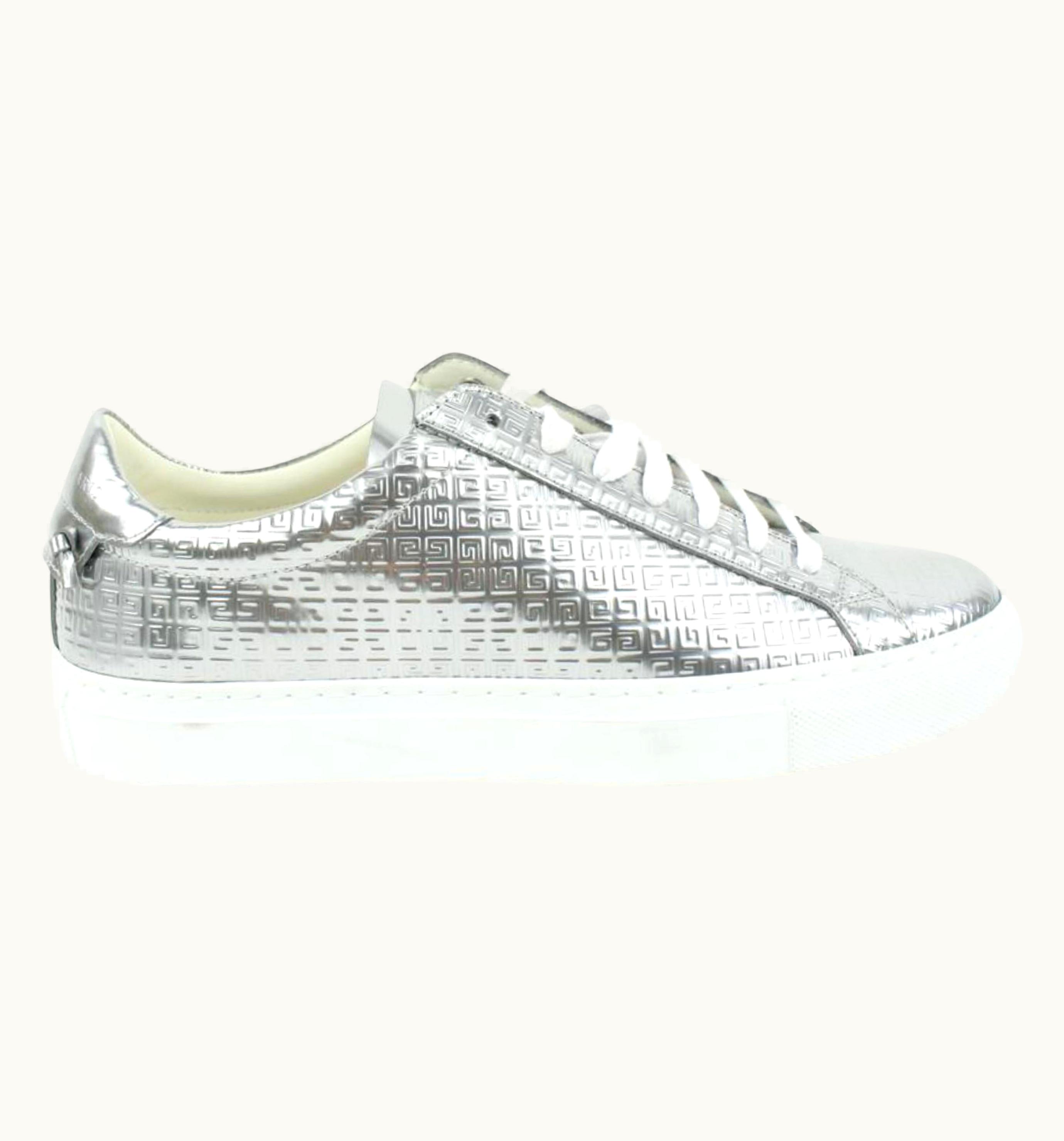 Givenchy Givenchy Women' Logo Silver Urban Street Sneaker 114gi4