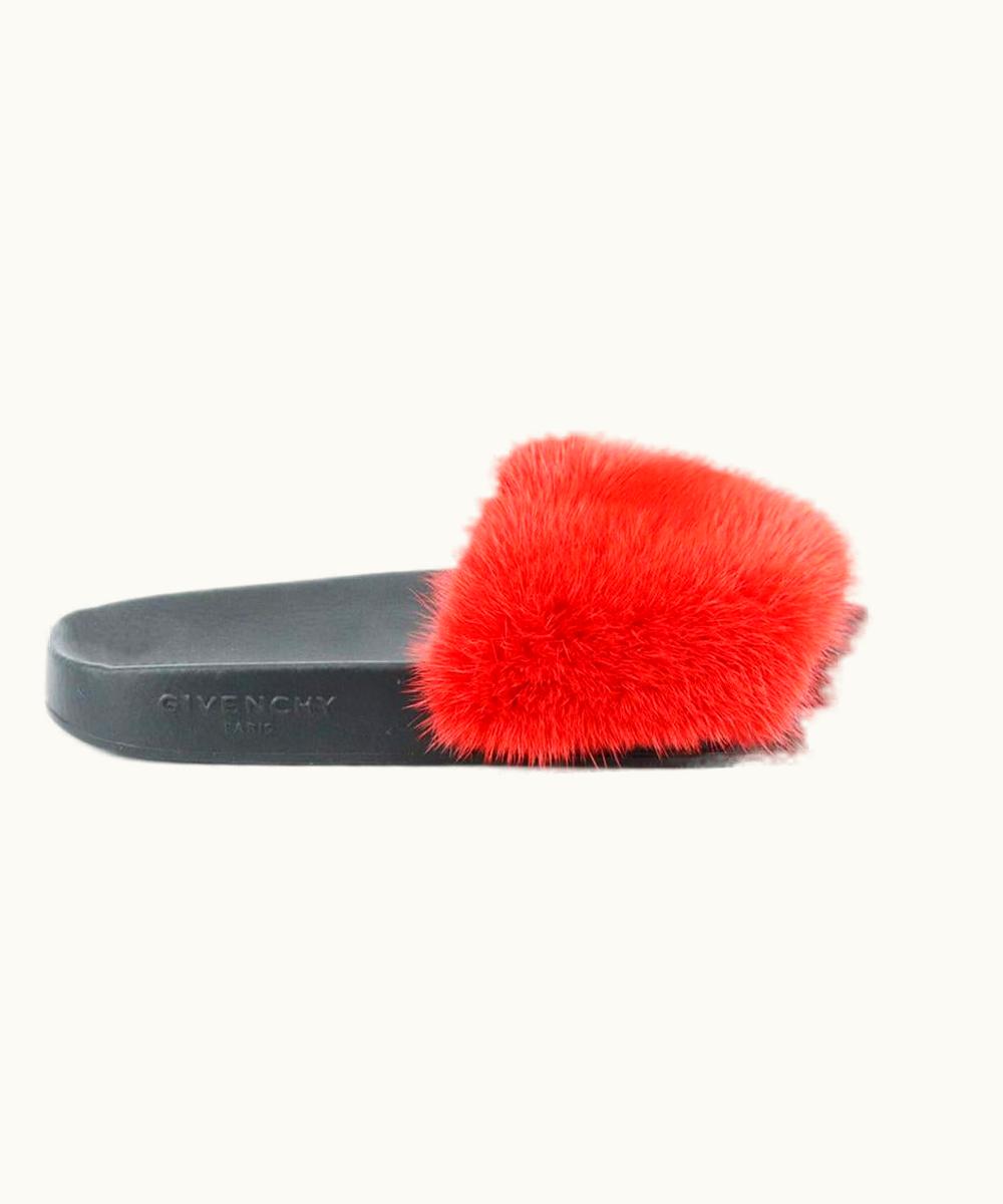 Givenchy Givenchy Fur And Rubber Slides Eu 38 Us UZ0612599