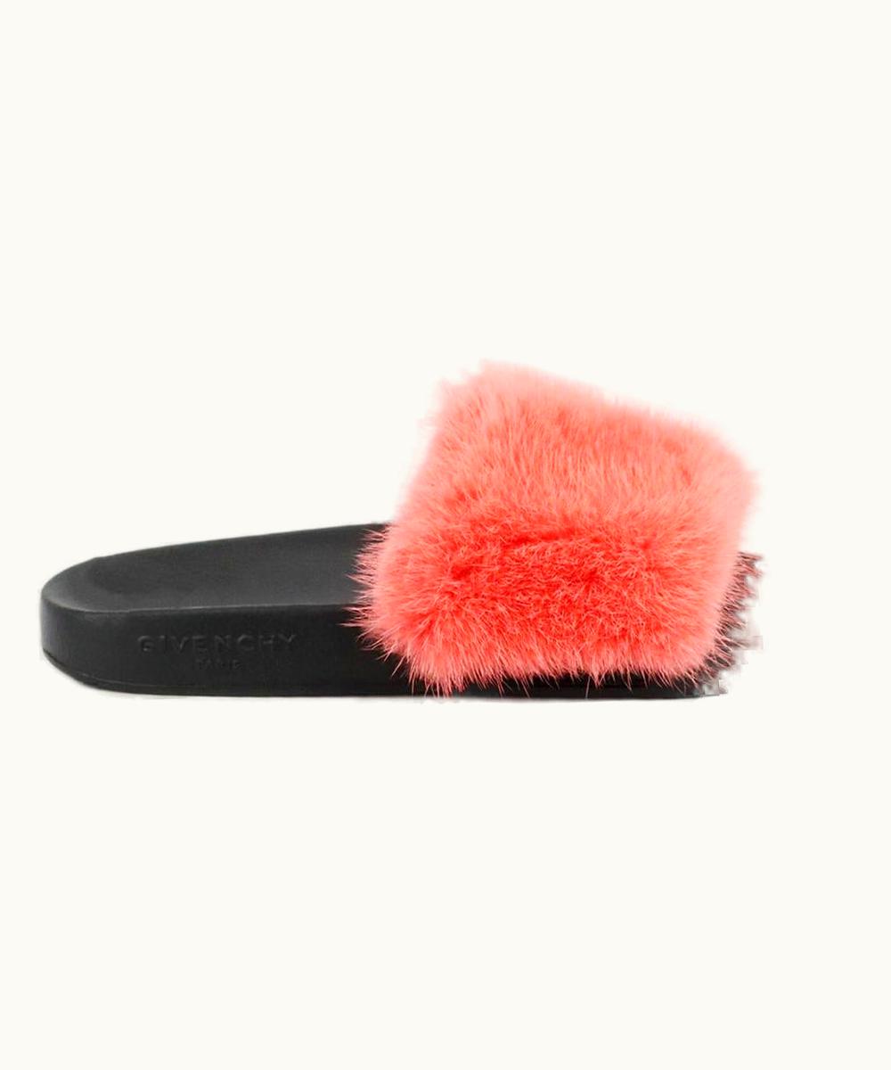 Givenchy Givenchy Fur And Rubber Slides Eu 38 Us UZ0612602