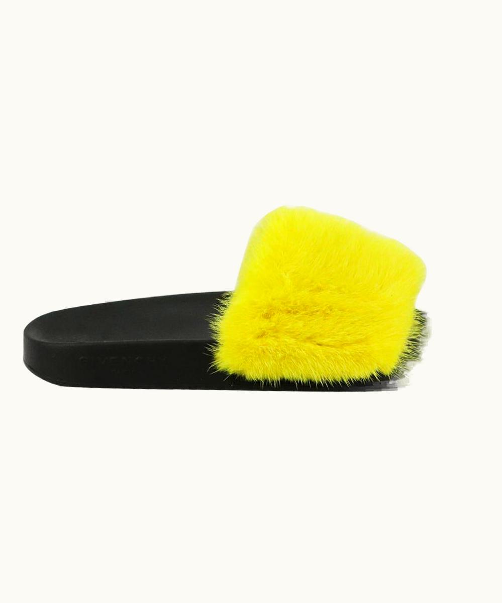 Givenchy Givenchy Fur And Rubber Slides Eu 38 Us UZ0612606