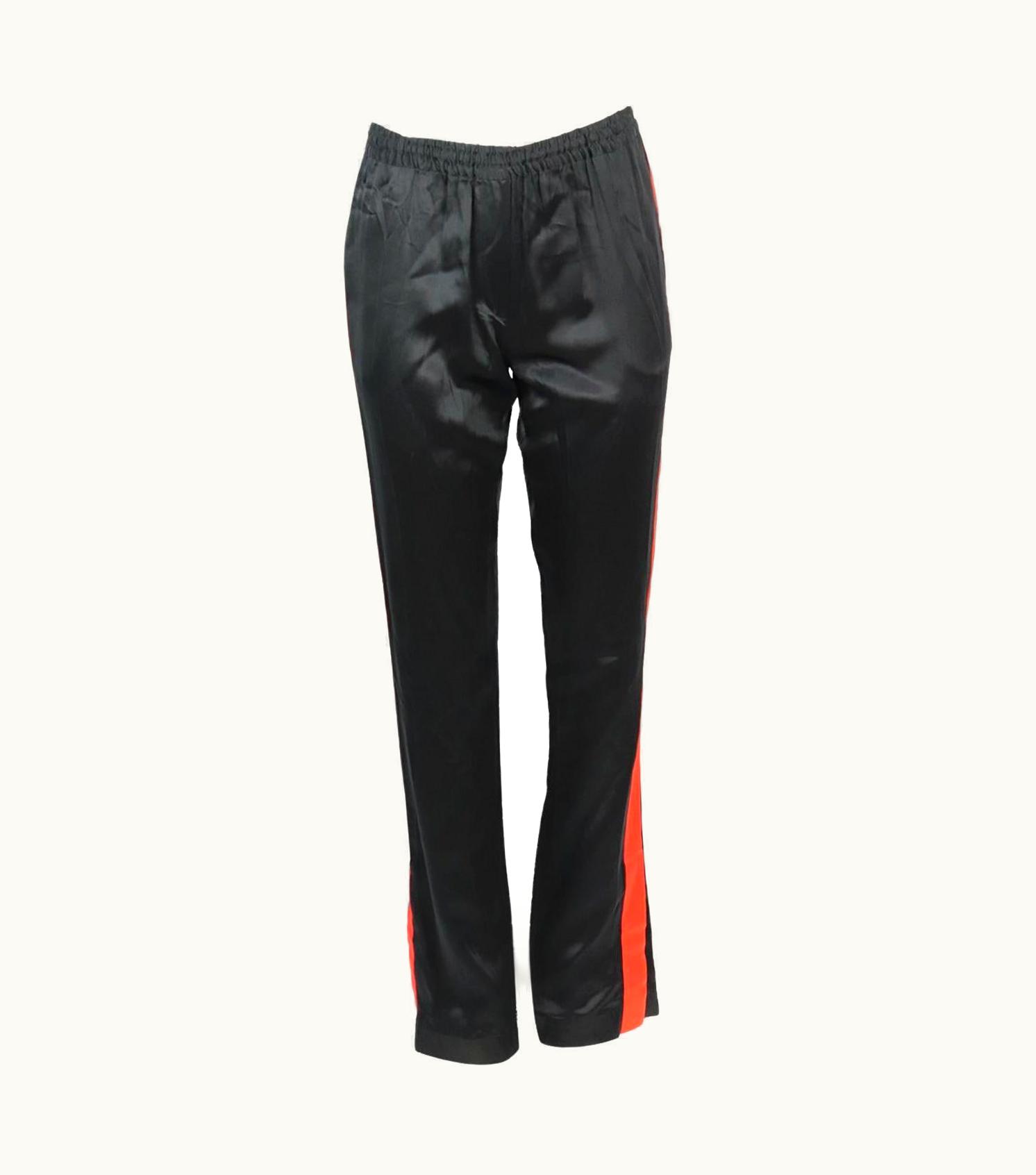 Givenchy Givenchy Striped Silk Satin Straight Leg Pants Uk