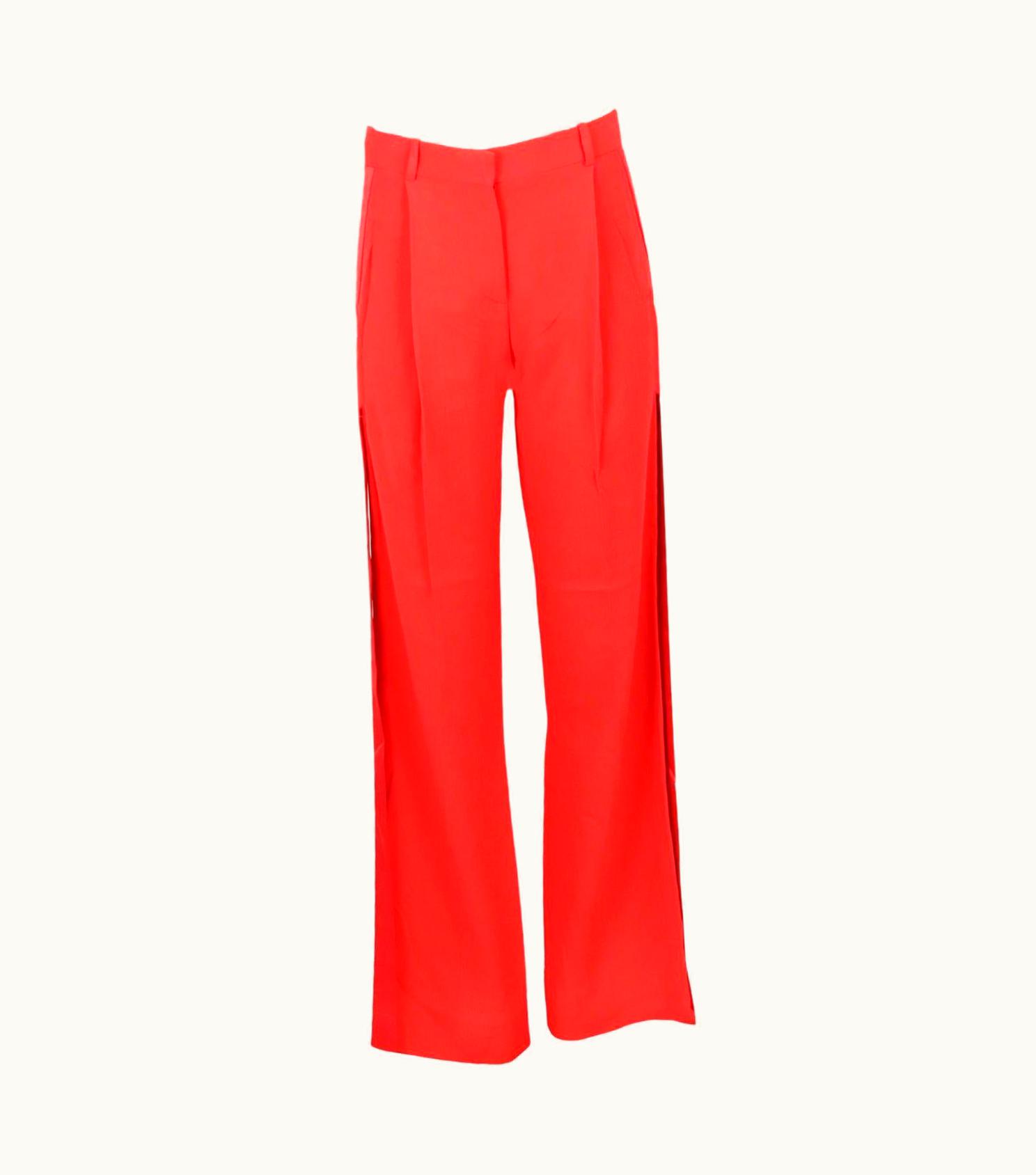 Givenchy Givenchy Satin Trimmed Woven Wide Leg Pants Uk UZ0612621