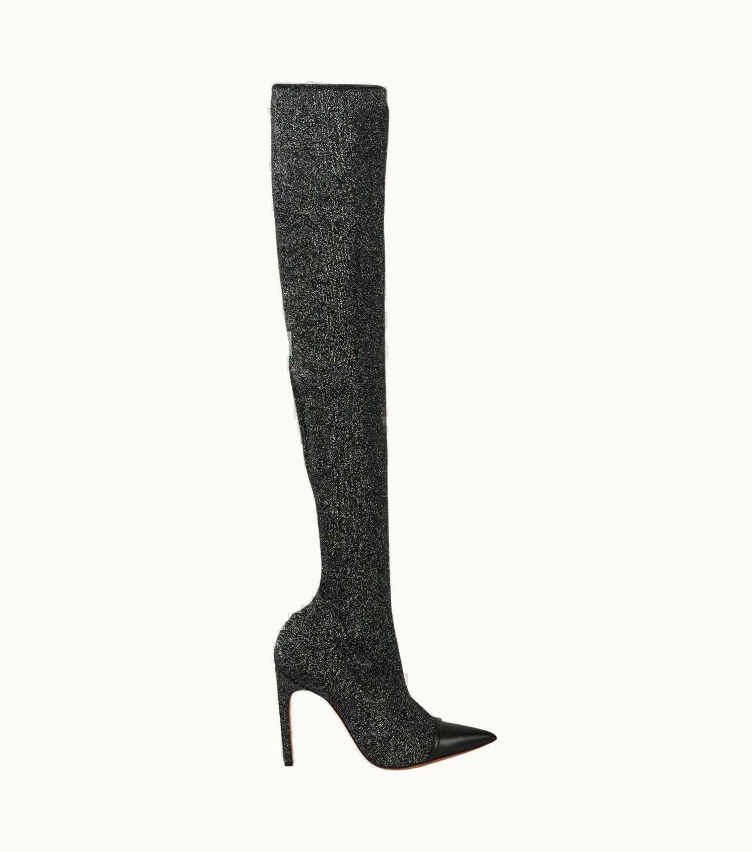Givenchy Givenchy Glitter Stretch Knit Over The Knee Boots Eu 39 Us