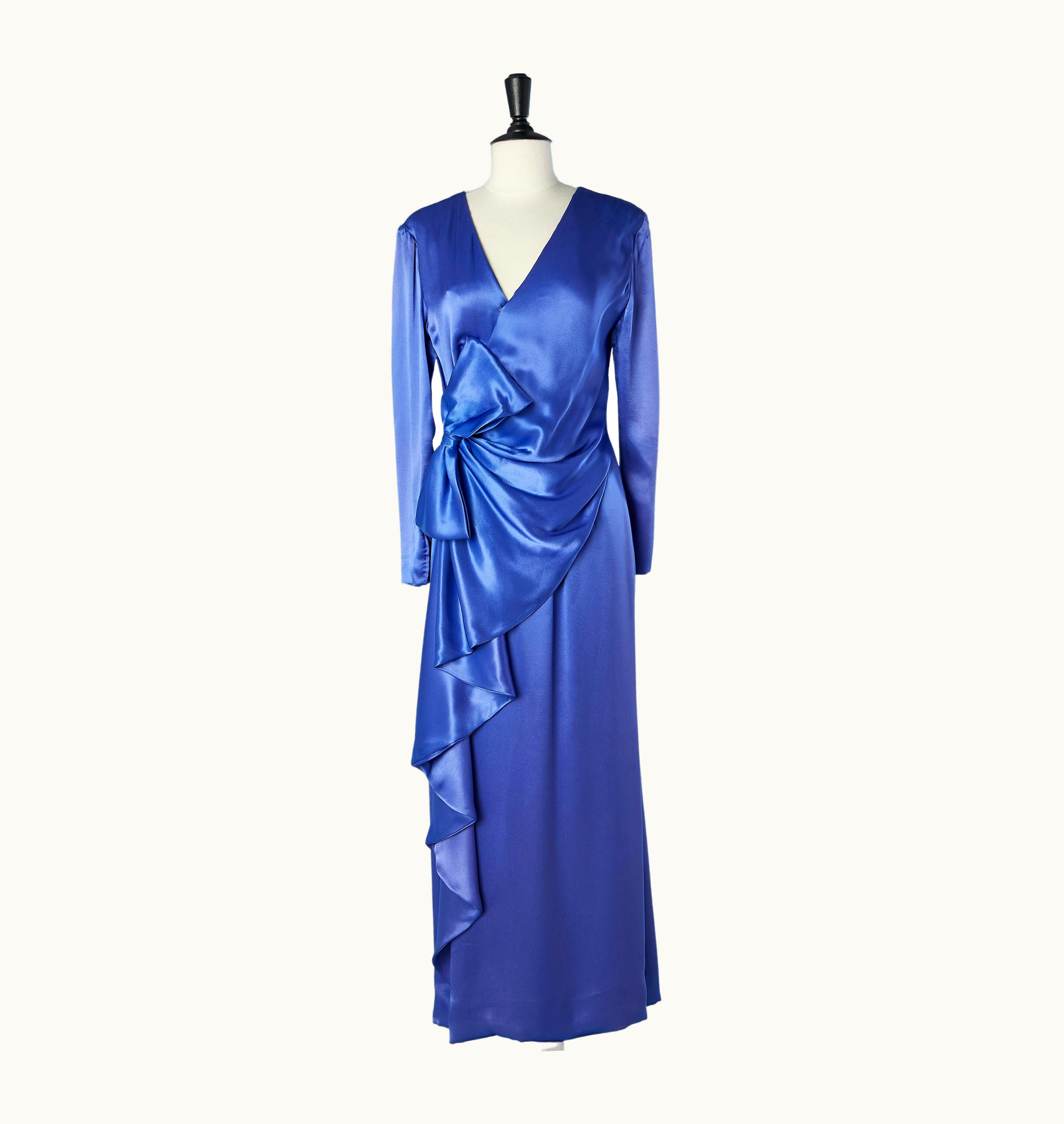 Givenchy Satin Asymmetrical Draped Cocktail Dress With Bow Givenchy Nouvelle Boutique