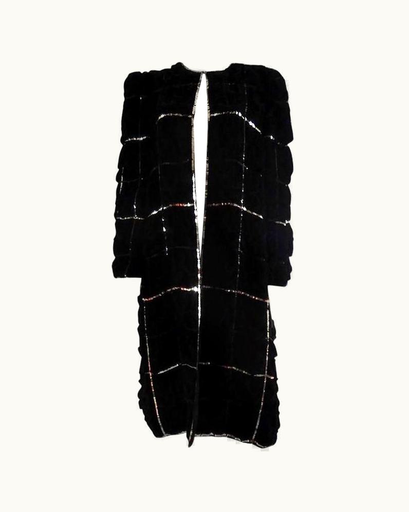 Givenchy Hubert De Givenchy Haute Couture Velvet Coat Numbered