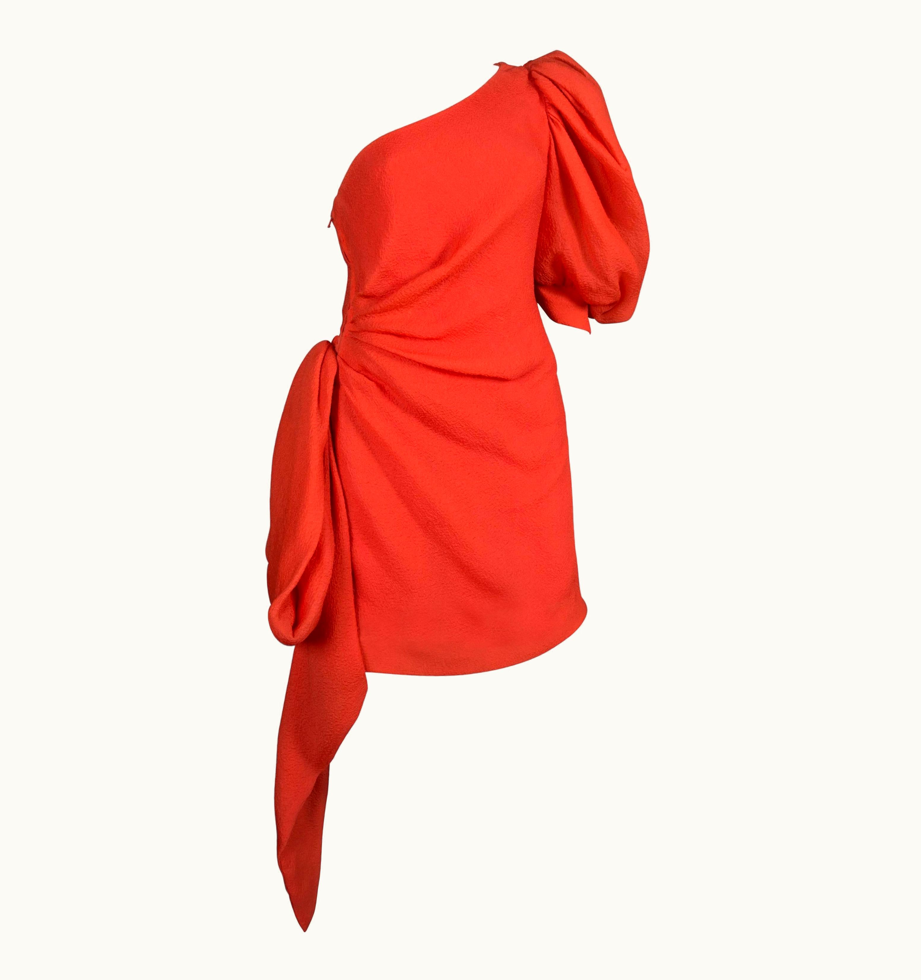Givenchy Givenchy Silk creÃÇpe Coral Cocktail Dress, C 1988