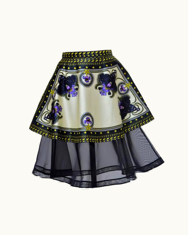 Givenchy Givenchy Floral Print Skirt Runway Fall 2011 Collection