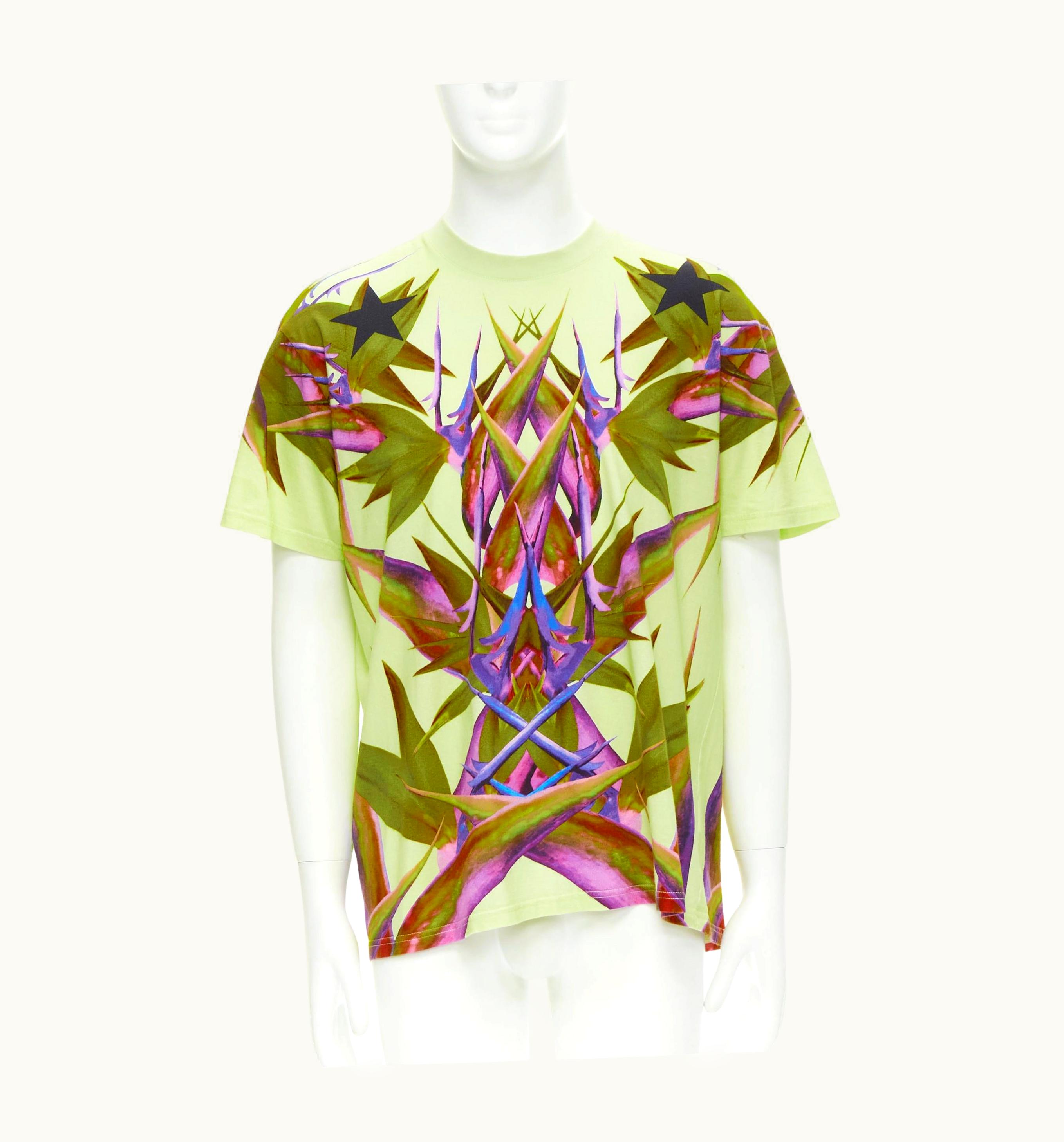 Givenchy Rare Givenchy Tisci 2012 Runway Birds Of Paradise Mint Green Cotton Tshirt
