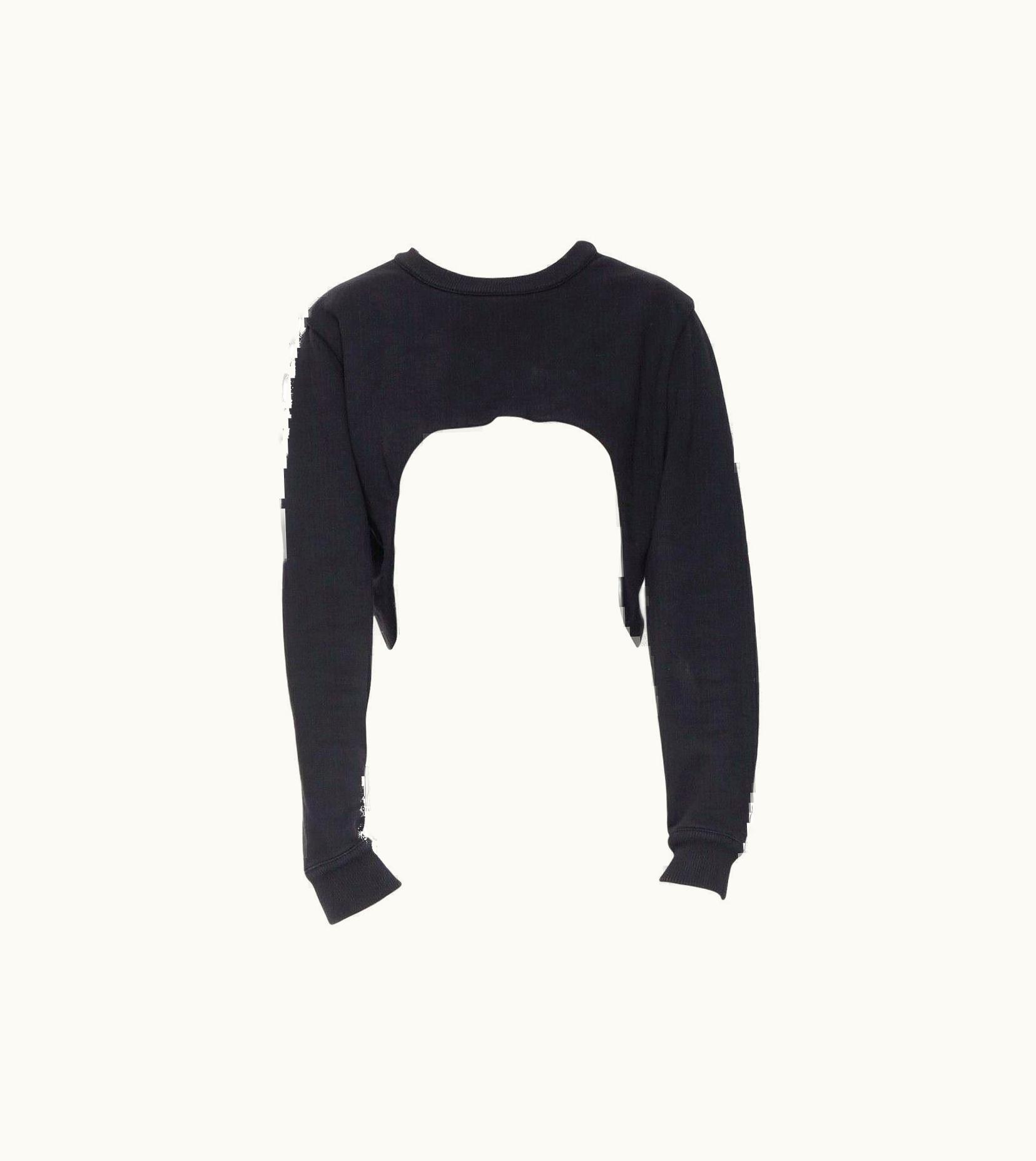 Givenchy Givenchy Riccardo Tisci 2012 Black Crop Sweatshirt Mullet Mesh Lined