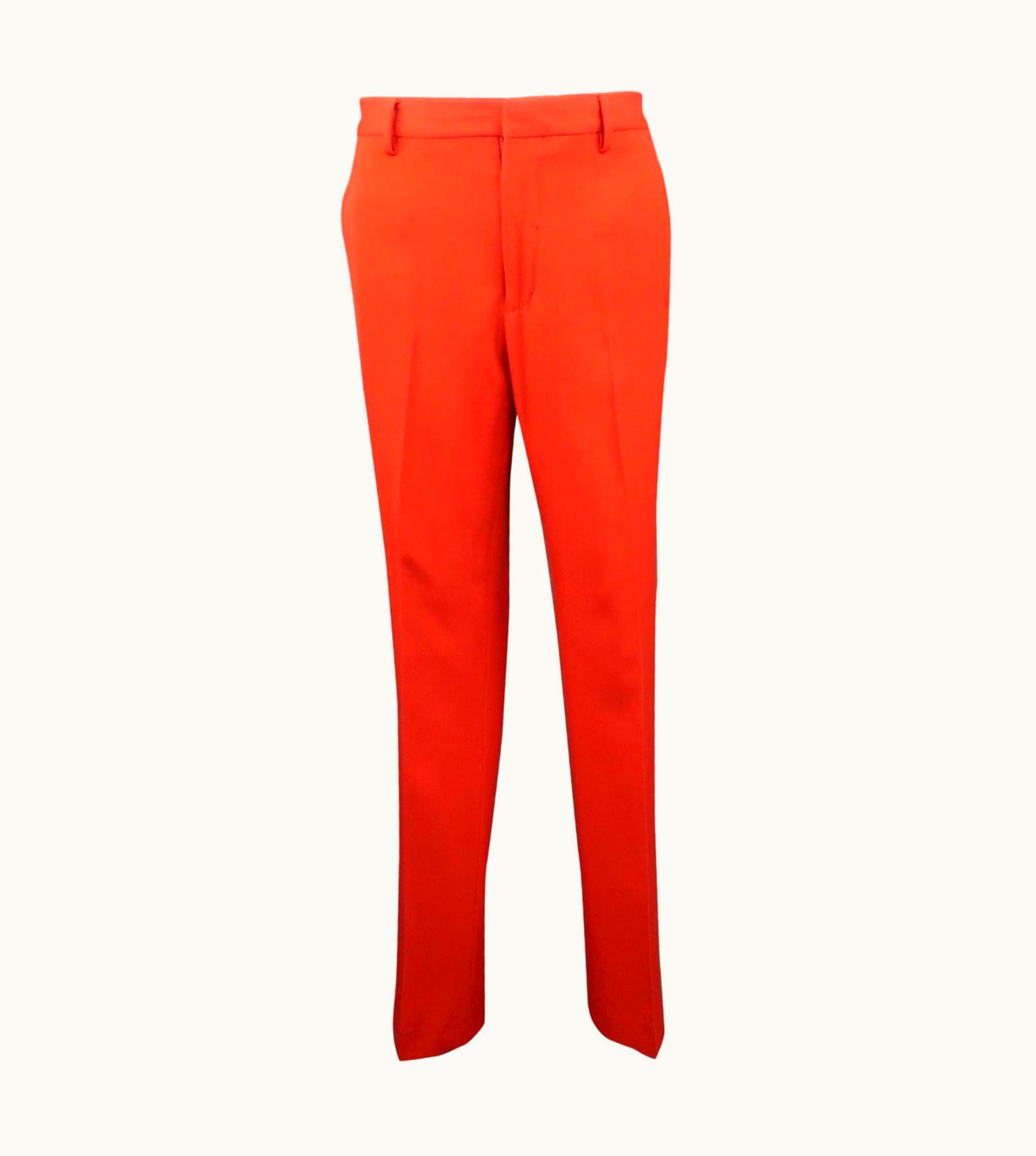 Givenchy Givenchy Fall Winter 2012 Red Wool Flat Front Dress Pants