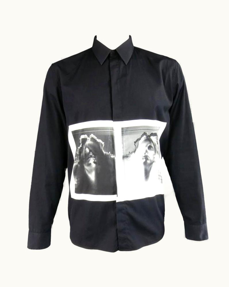 Givenchy Men' Givenchy Black & White -Ray Graphic Fall 2013 Dress Shirt