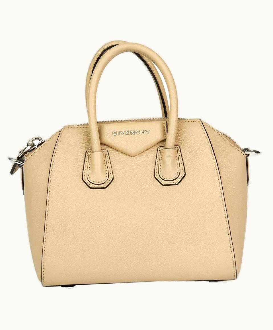Givenchy 2015 Givenchy Biege Goatskin Leather Mini Antigona Tote