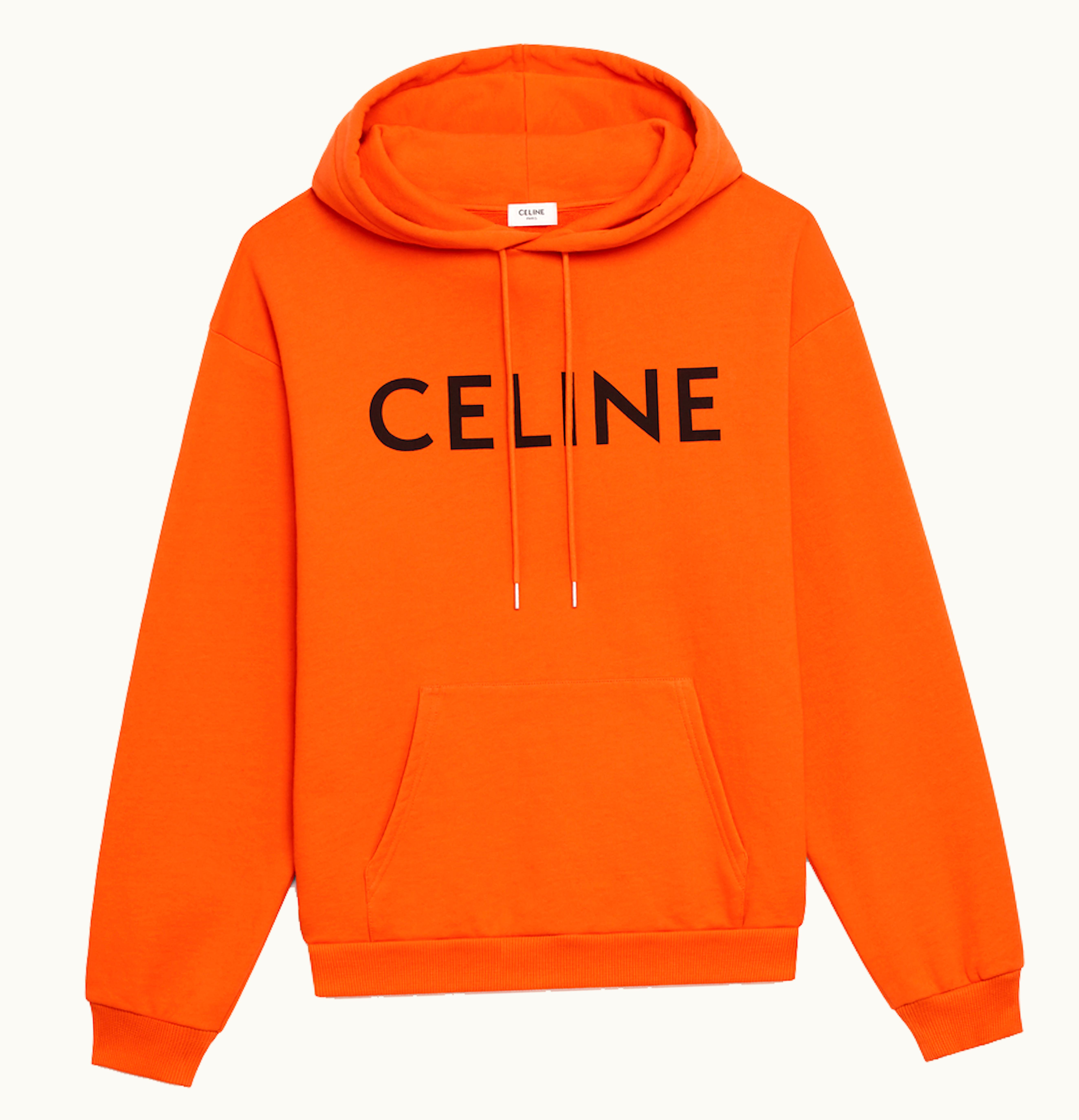 Celine Celine Printed Loose Cotton Sweatshirt Orange Black