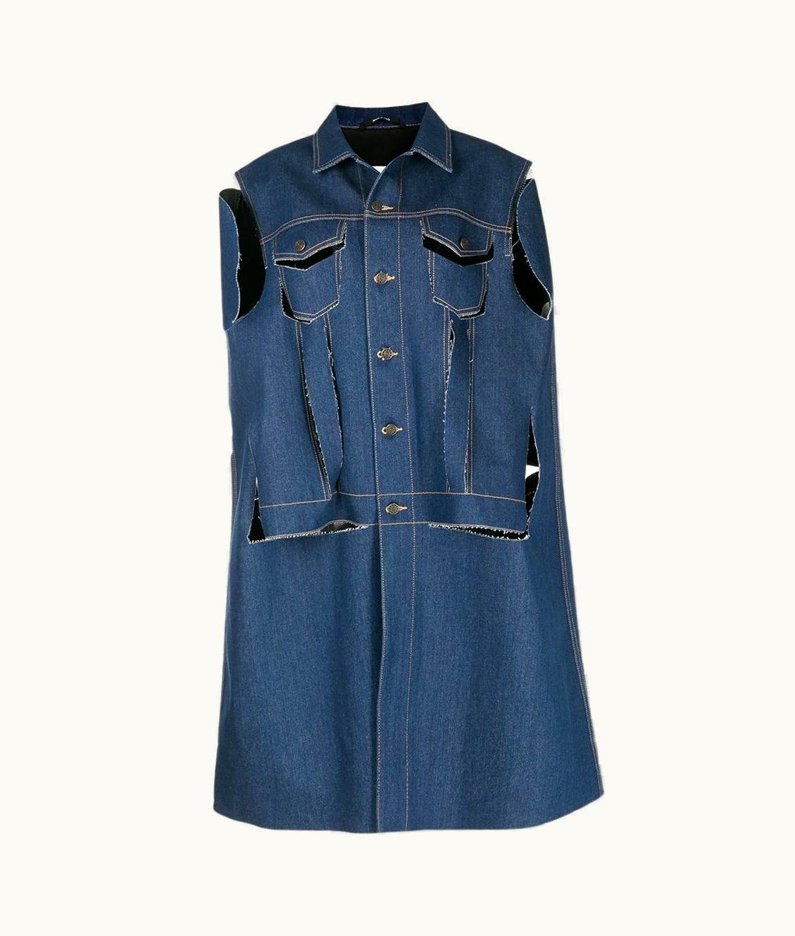 Maison Margiela Maison Margiela Décortiqué Denim Cape Coat