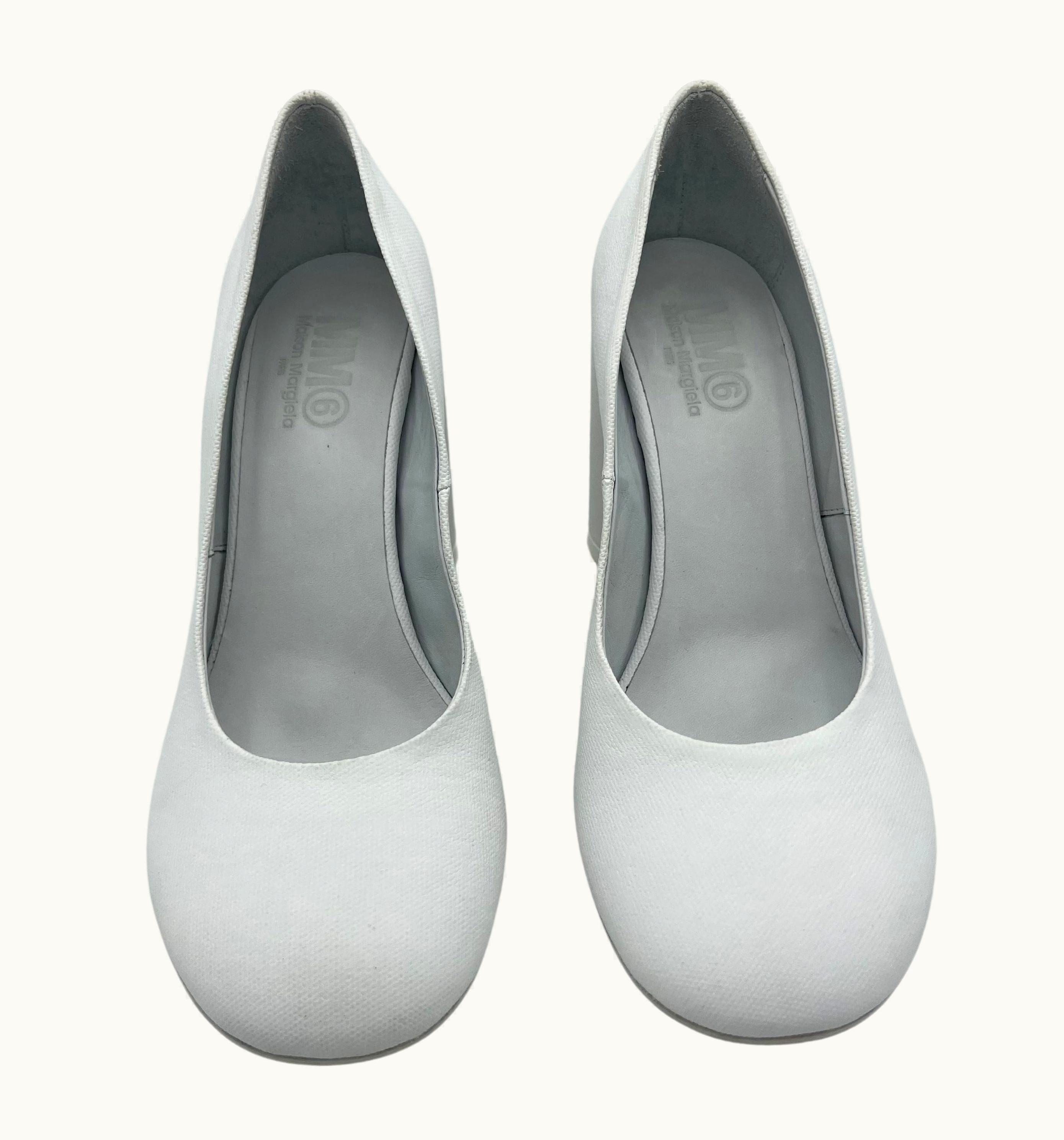 MM6 Maison Margiela Mm6 Maison Margiela White Heel Shoes
