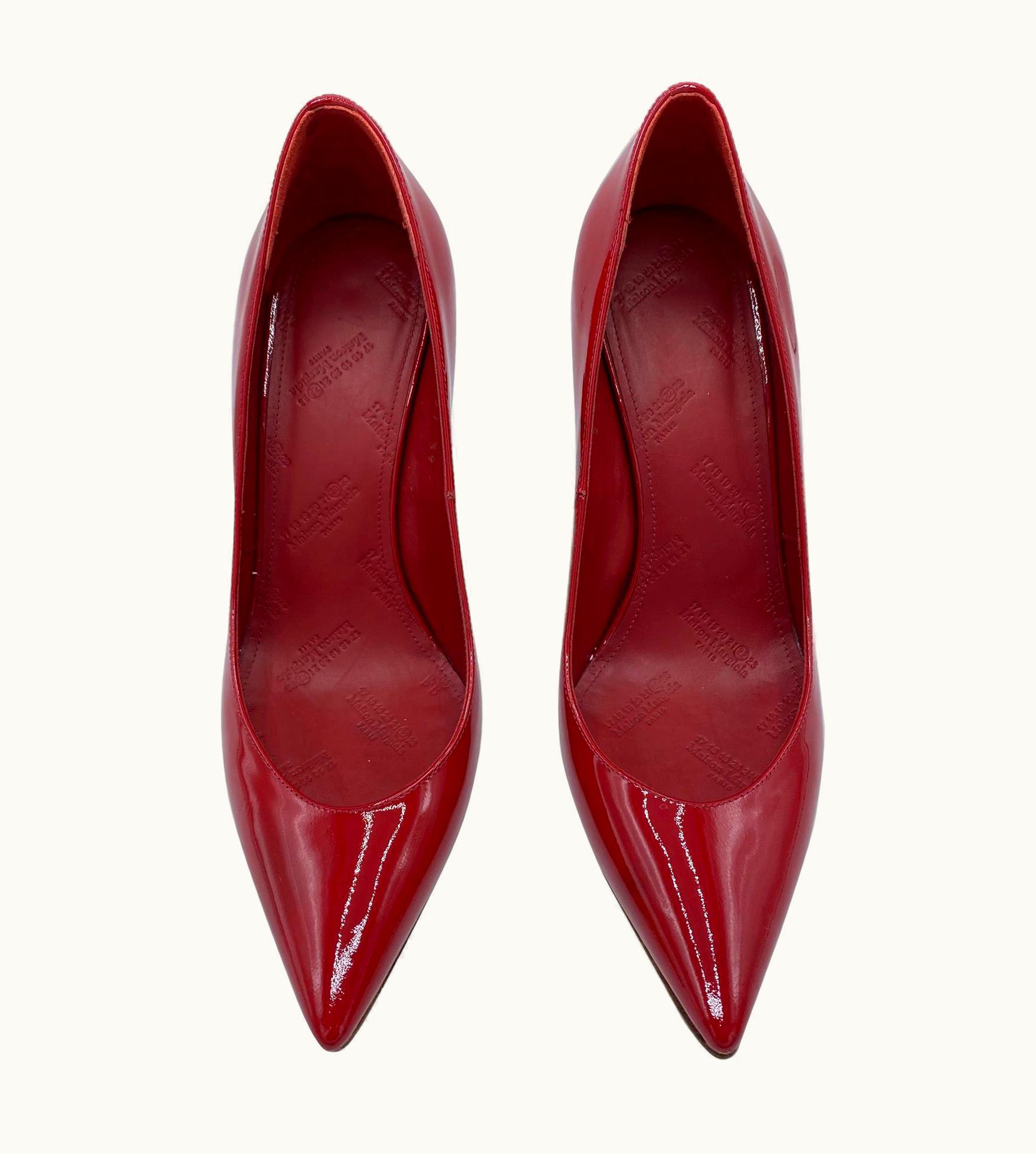 Maison Margiela Maison Margiela Red Patent Leather Pump Heels
