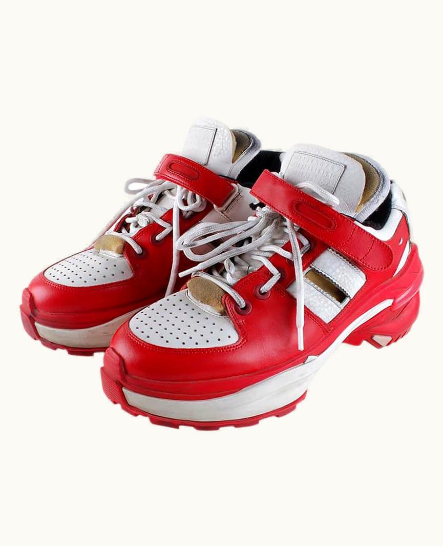 Maison Margiela Retro Leather Sneakers Men Shoes In Size