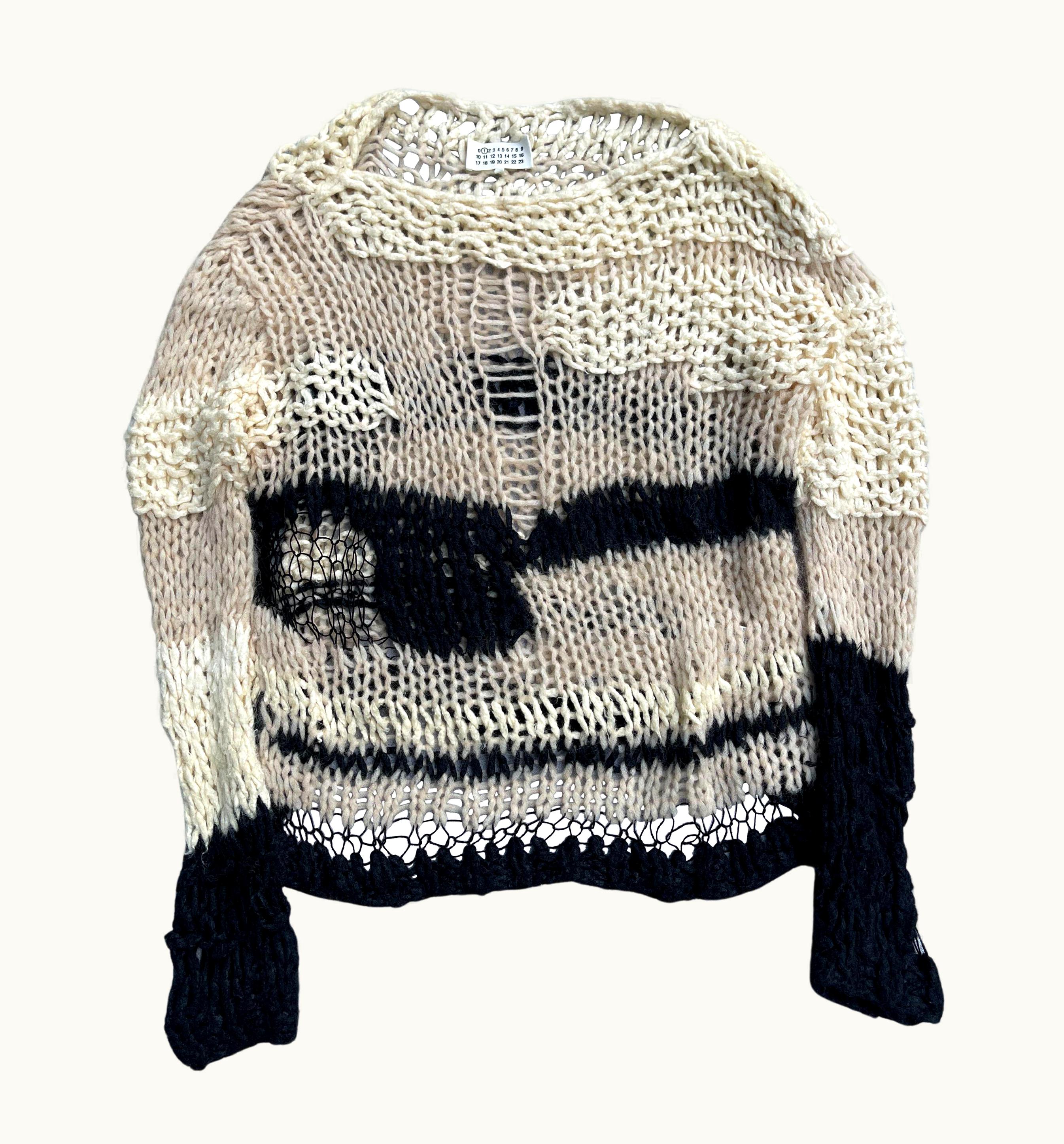 Maison Margiela Maison Margiela Artisanal Spider-Web Hand Knit Sweater, Spring Summer 2016