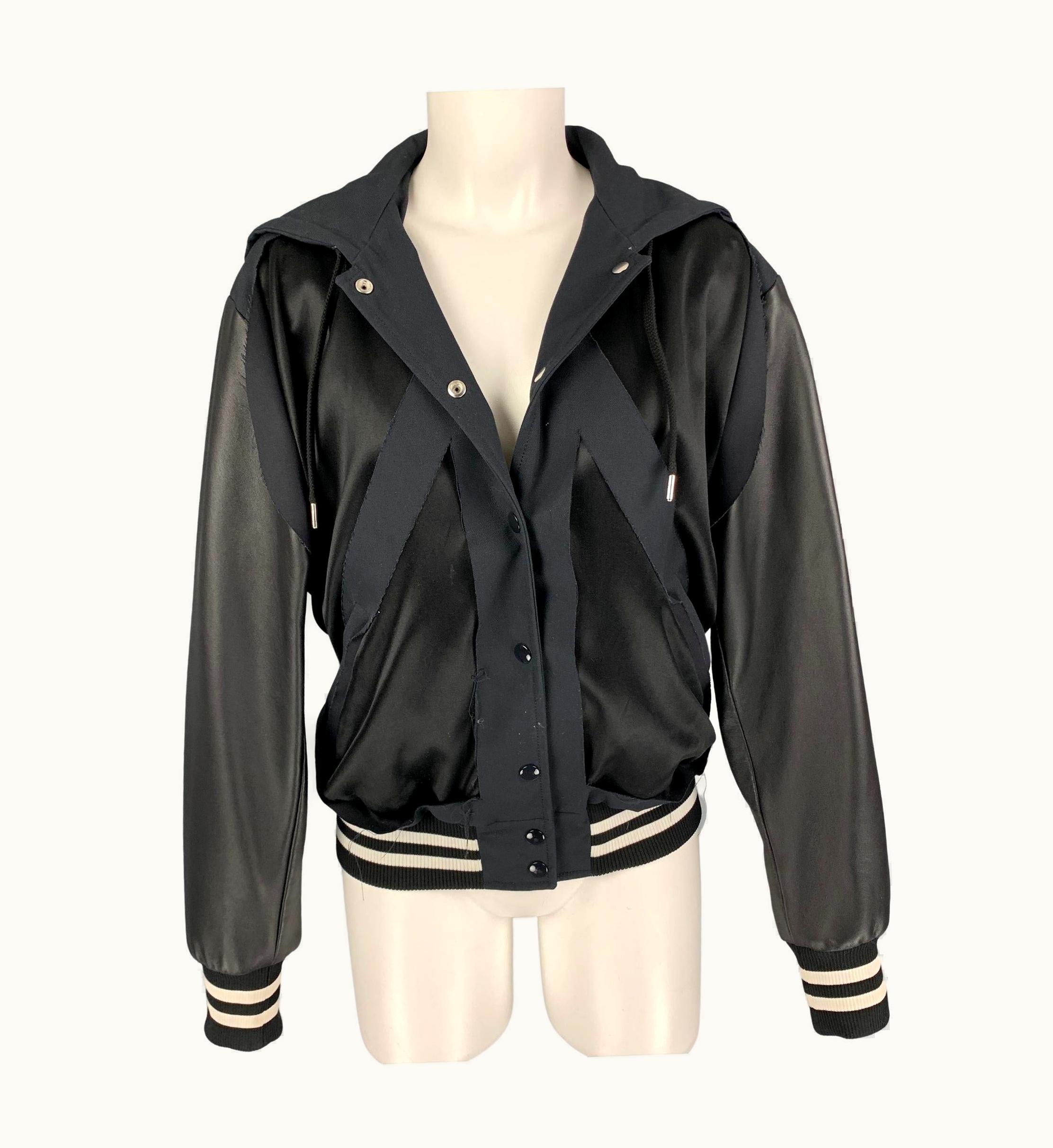 Maison Margiela Maison Margiela 2018 Black White Polyester Blend Cut Out Jacket