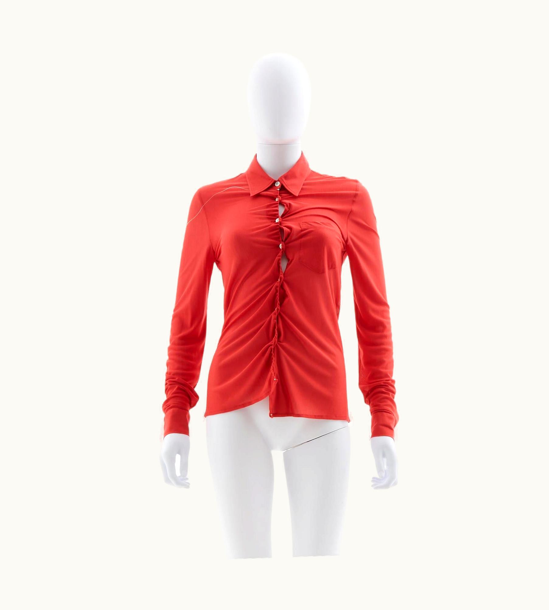 Maison Margiela Maison Martin Margiela Red Viscose Shirt, S/S 2001