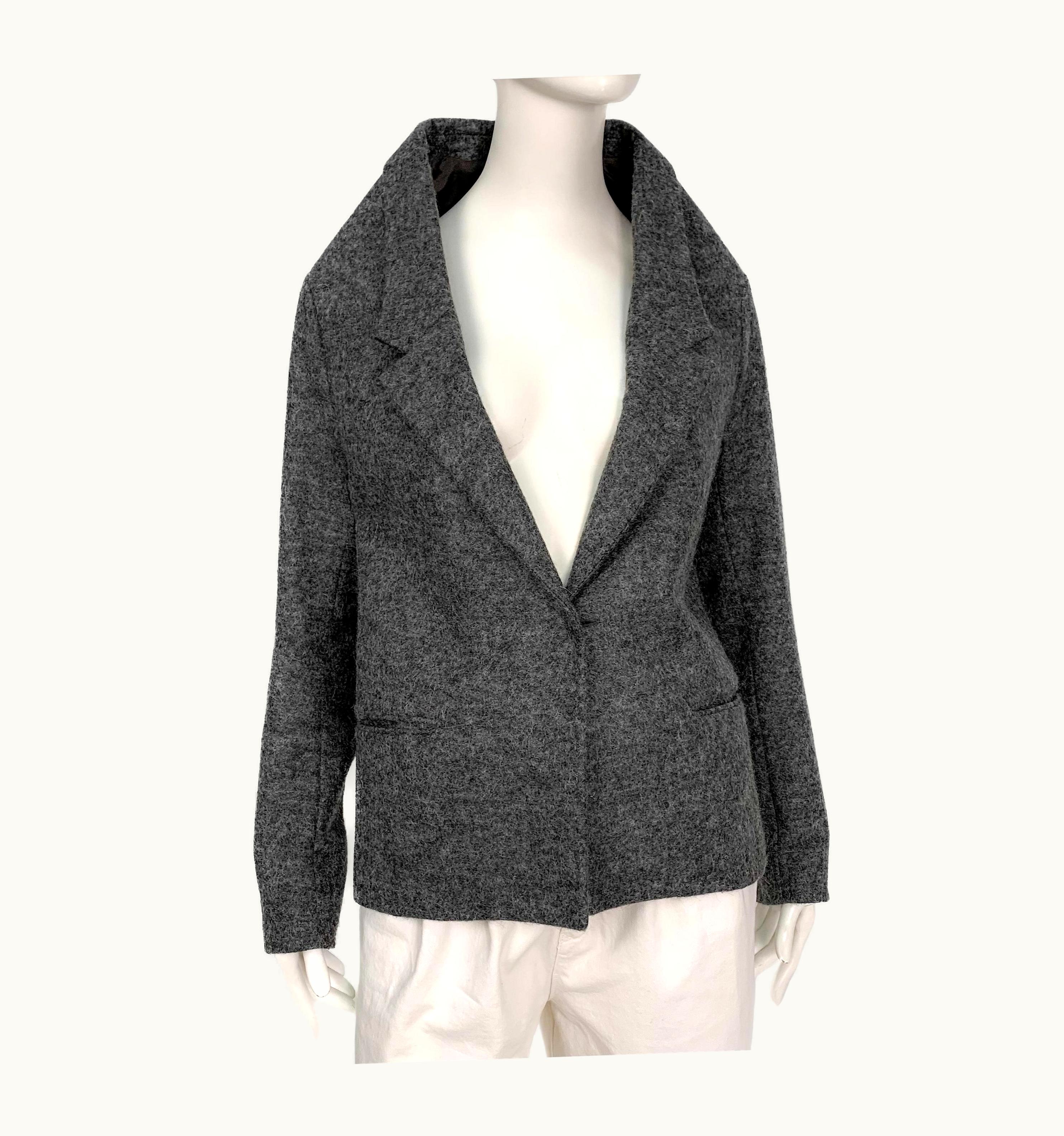 Maison Margiela AW 2010 Mr. Margiela' Last Rtw Collection Grey Wool Deconstructed Blazer