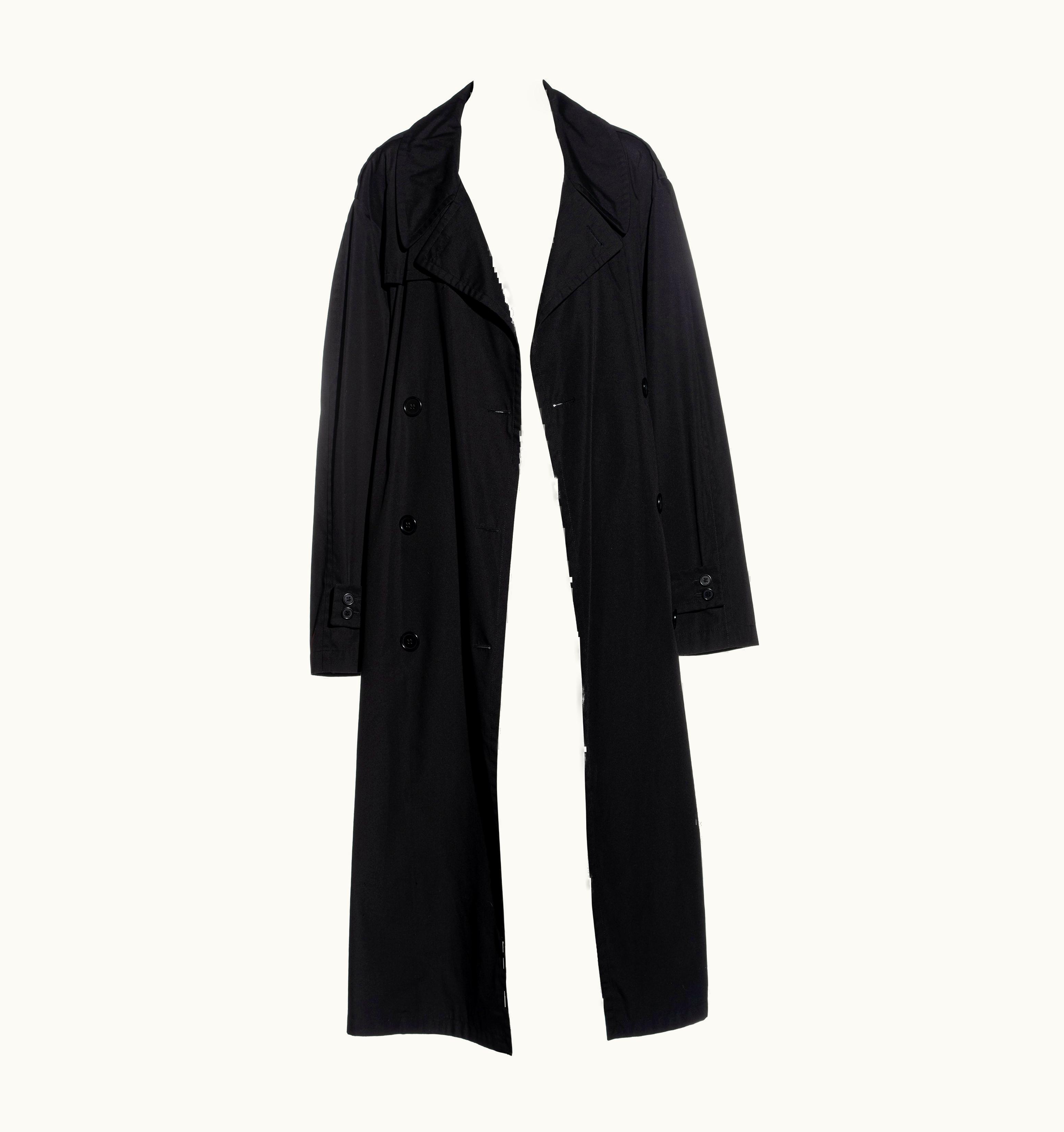 Maison Margiela Martin Margiela Black Oversized 4 Trench Coat, S/S 2000