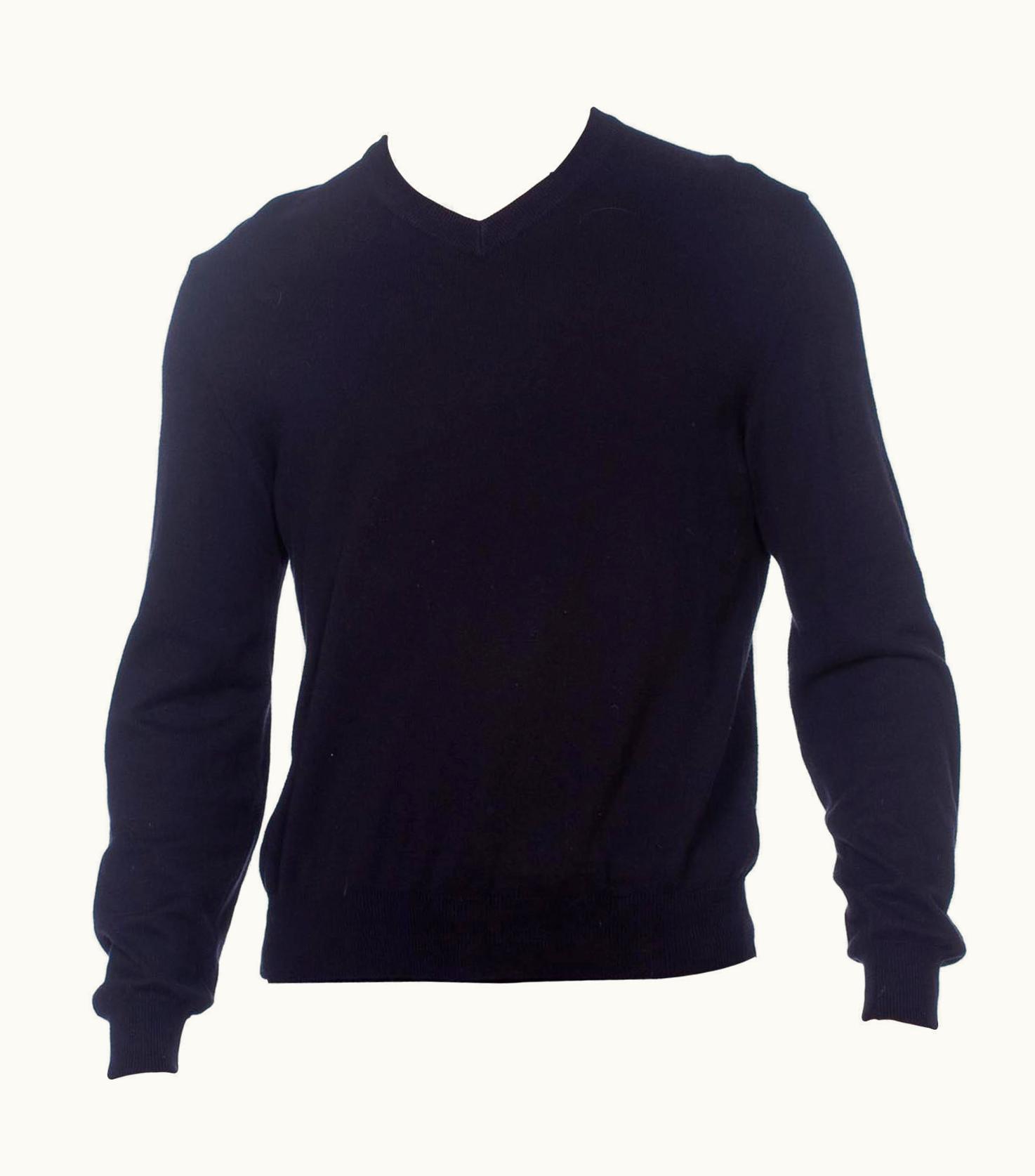 Maison Margiela 2000s Martin Margiela Black Cotton Knit Sweater With Leather Elbow Patches