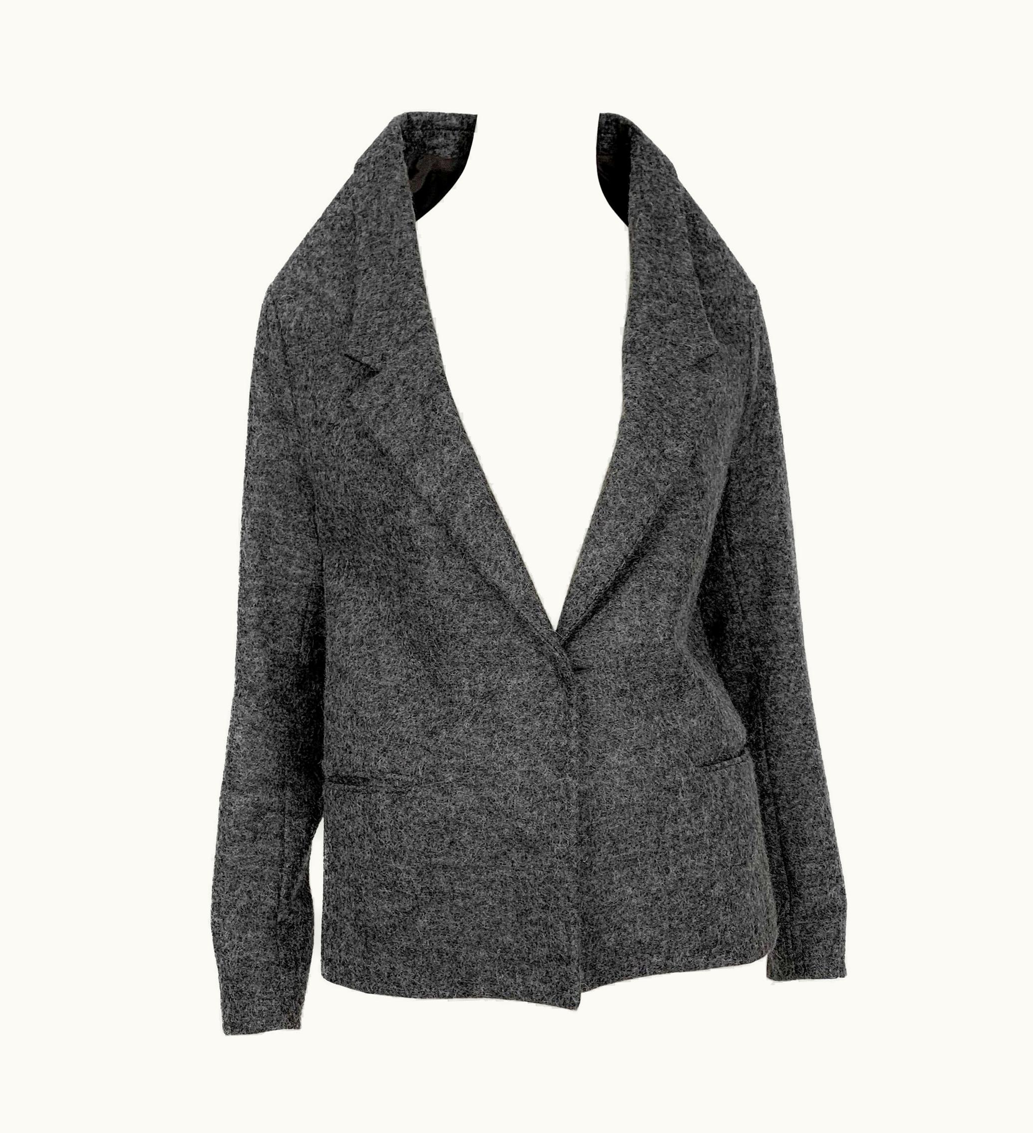 Maison Margiela Fall 2010 Mr. Margiela' Very Last Rtw Collection Grey Wool Deconstructed Blazer