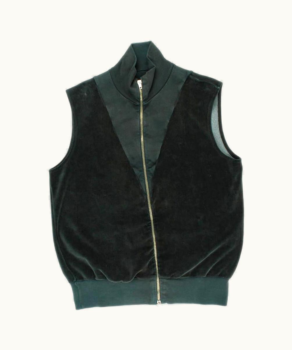 Maison Margiela Vintage Martin Margiela High Neck Zipped Men Velour Top Vest