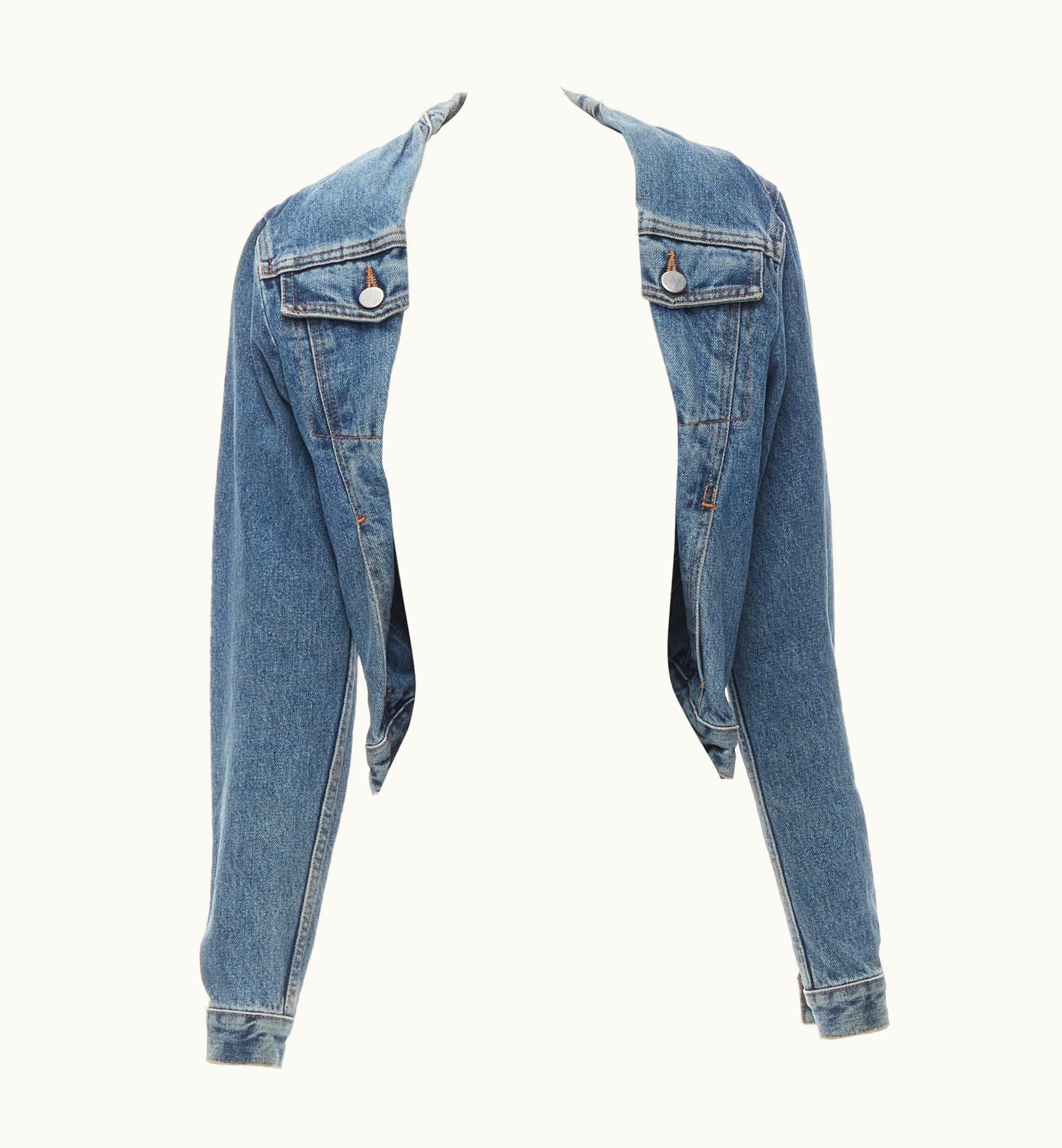 Maison Margiela Vintage Maison Margiela Iconic Blue Denim Pinched Collar Denim Jacket