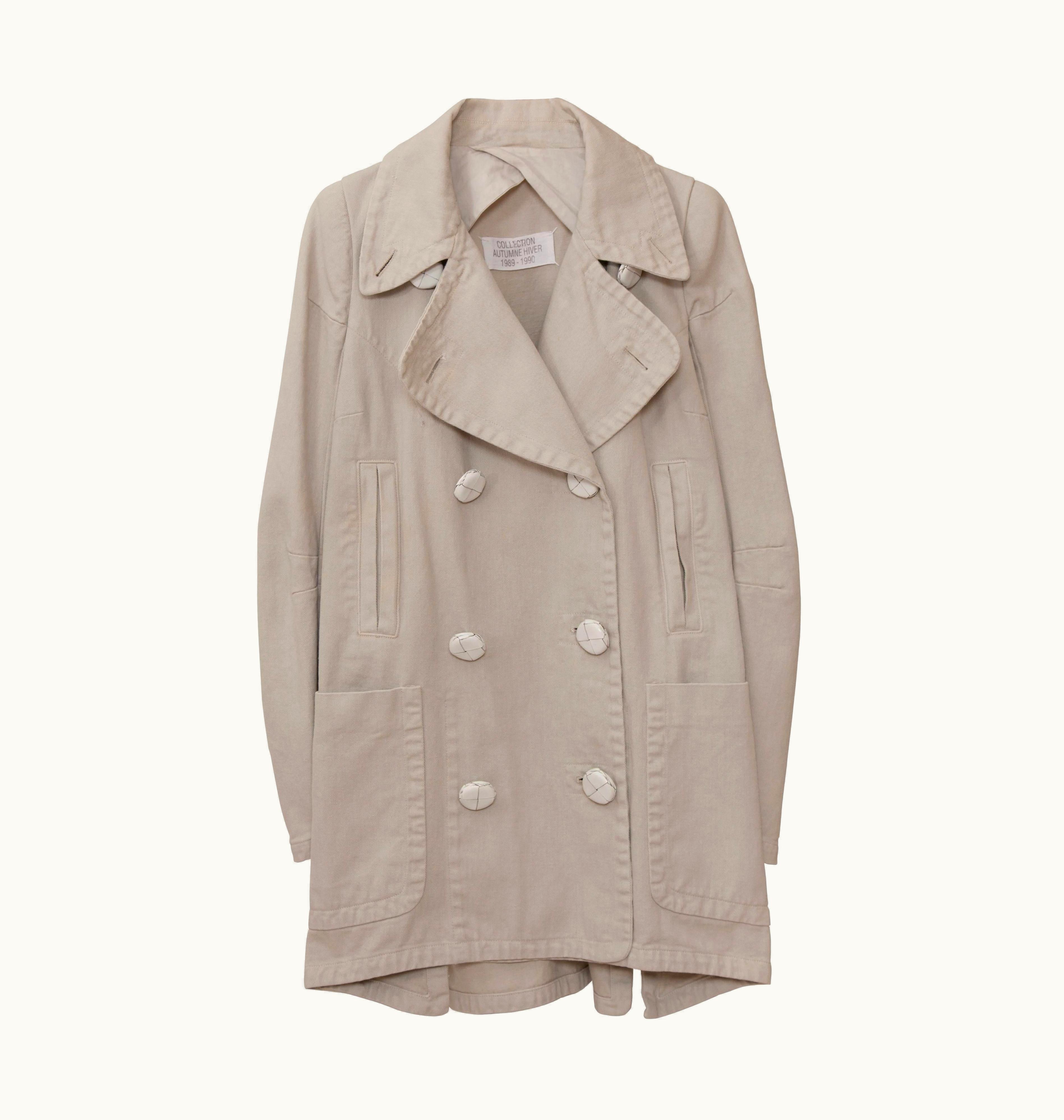 Maison Margiela Martin Margiela Beige Cotton Jacket Coat Show Piece AW1989 1989