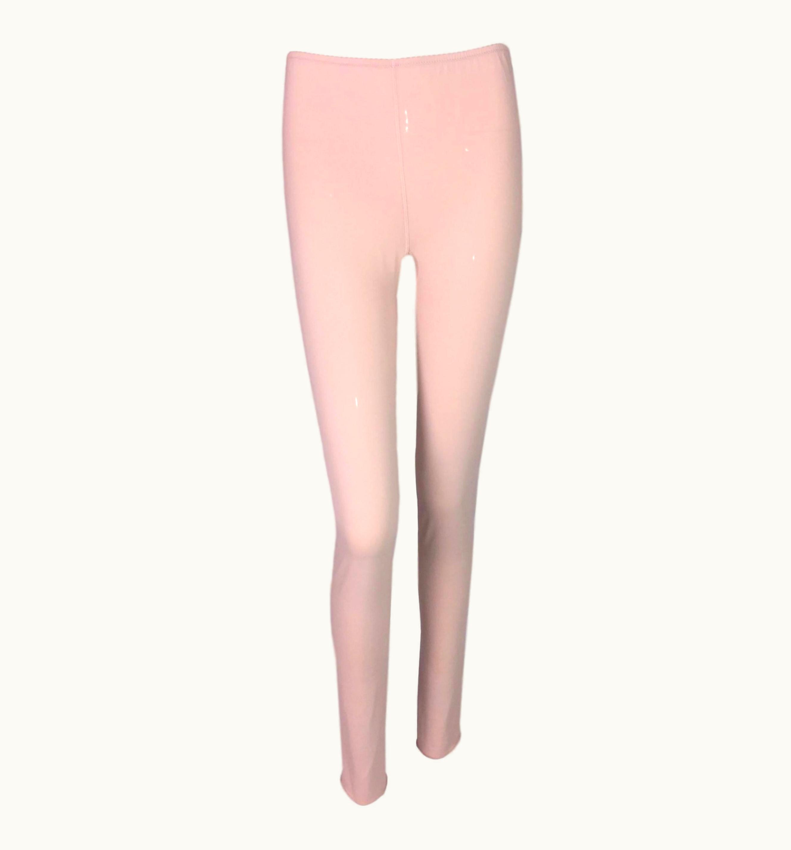 Maison Margiela 1990' Maison Martin Margiela Sheer Nude Long John High Waist Leggings