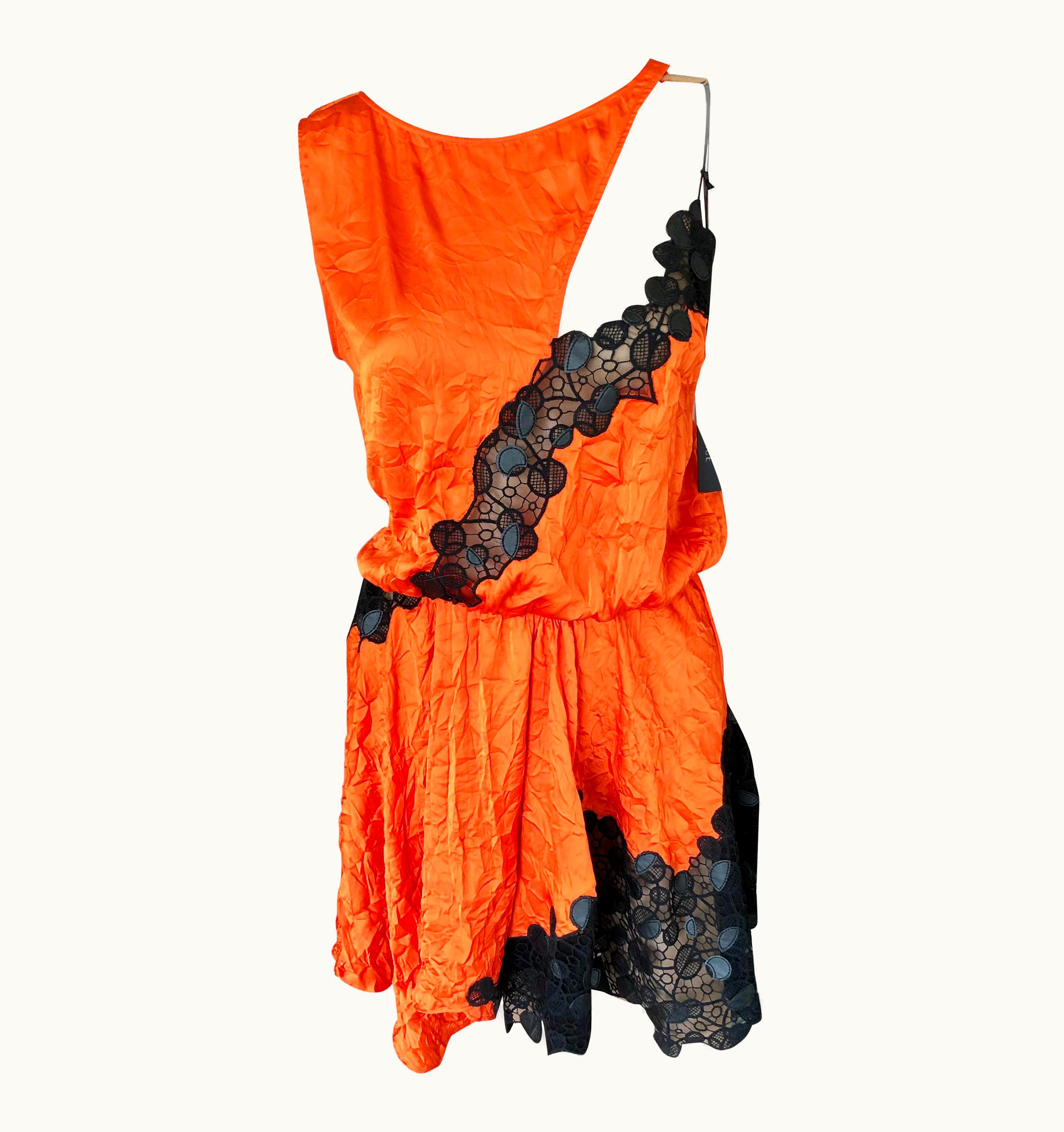 Versace Versace S/S 2013 Runway Cutout Lace Panels Mini Dress UZ0613285