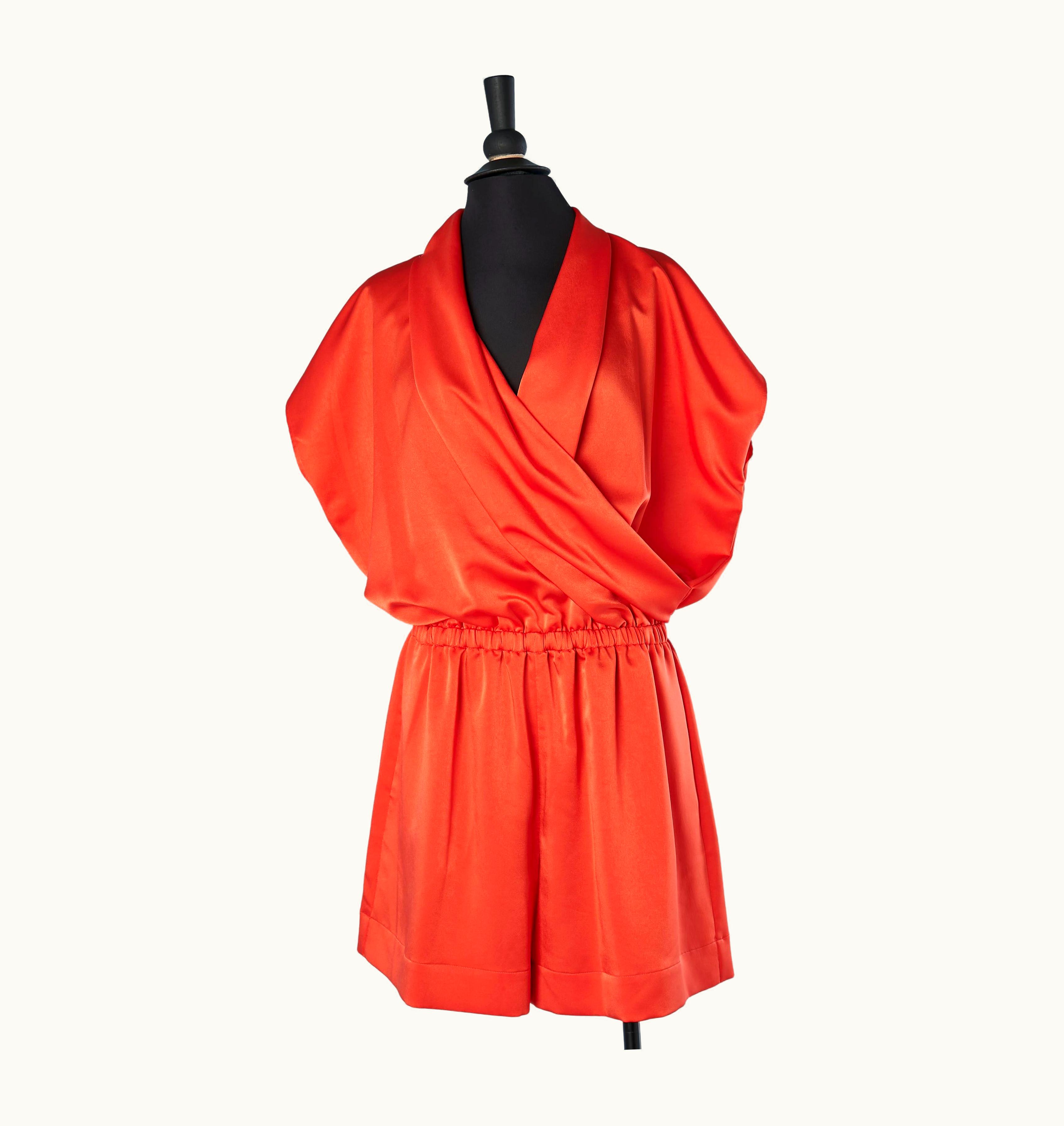 Lanvin Red Silky Short Jumpsuit Lanvin By Alber Elbaz S/S 2013