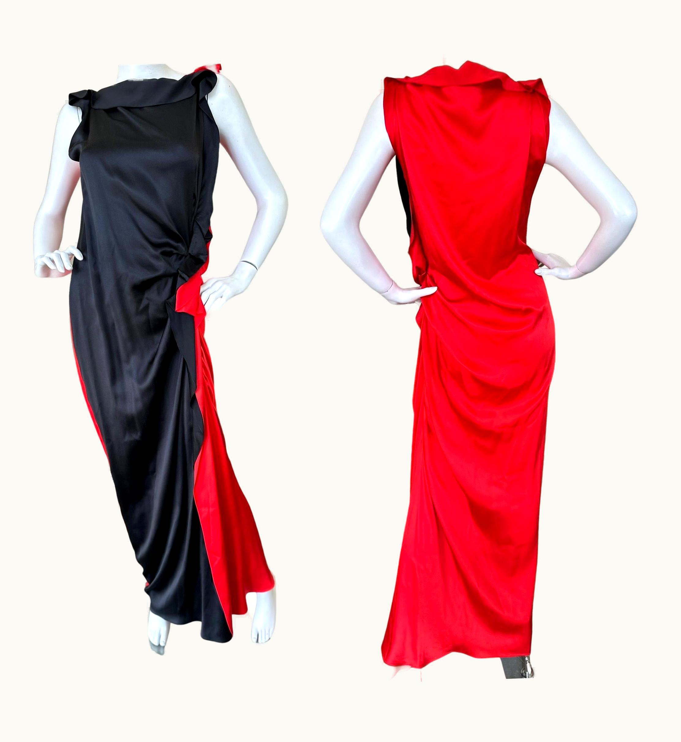 Lanvin Lanvin By Alber Elbaz Silk Colorblock Evening Dress From Spring 2013