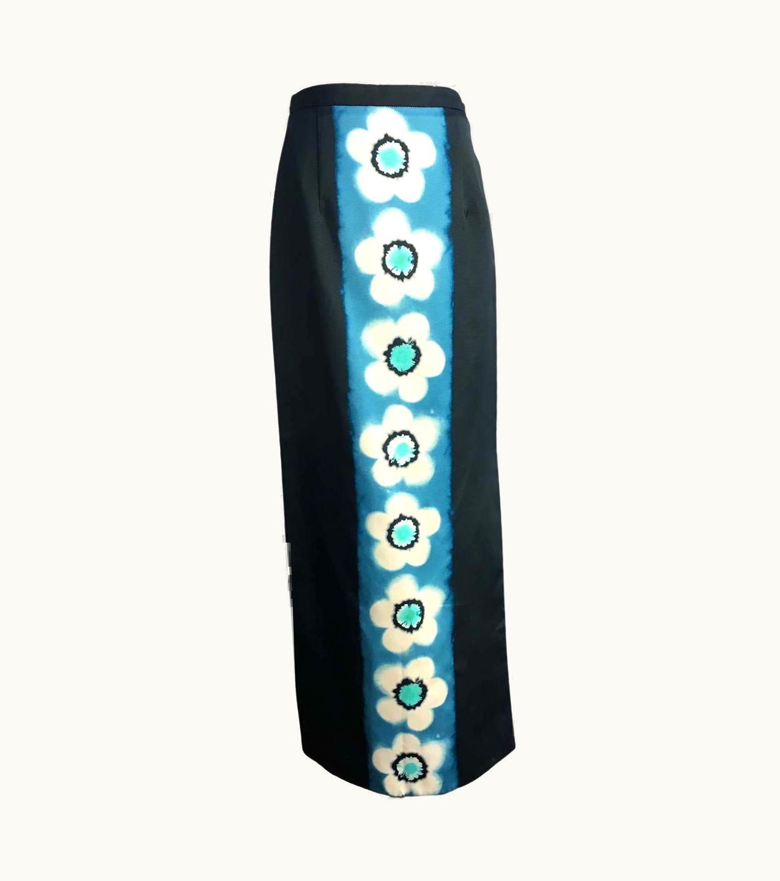 Miu Miu Miu Miu Tie Dye Flower Navy Long Skirt S/S 2013