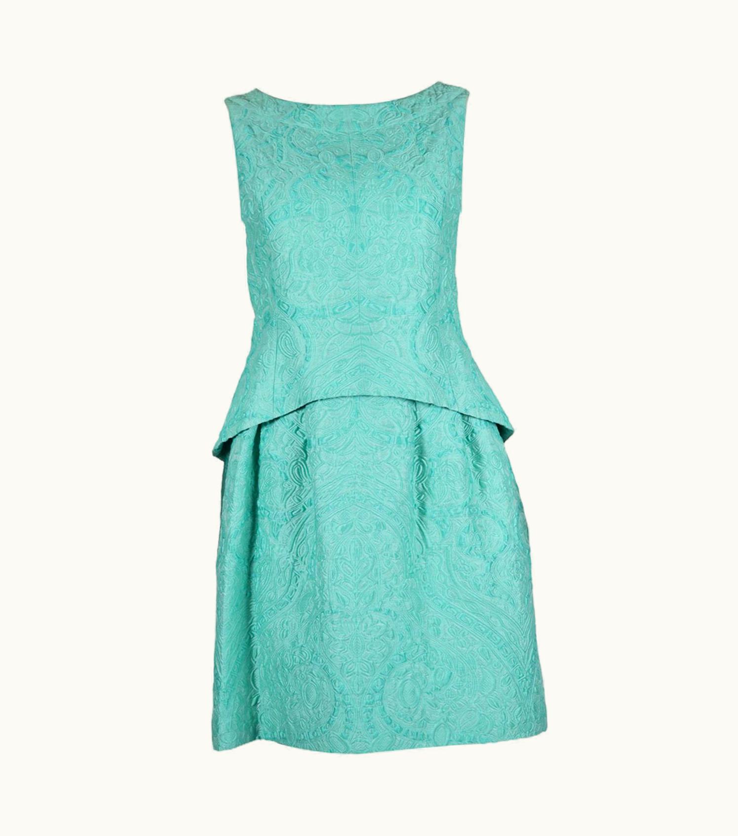 Oscar De La Renta 2013 Matelasse Cotton Blend Dress Uk